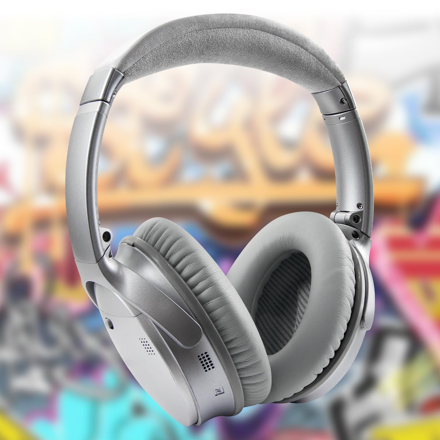 Replacement Ear Cushions for Bose QuietComfort 35 and QuietComfort 25 (QC25) On-Ear Headphones (Gray)