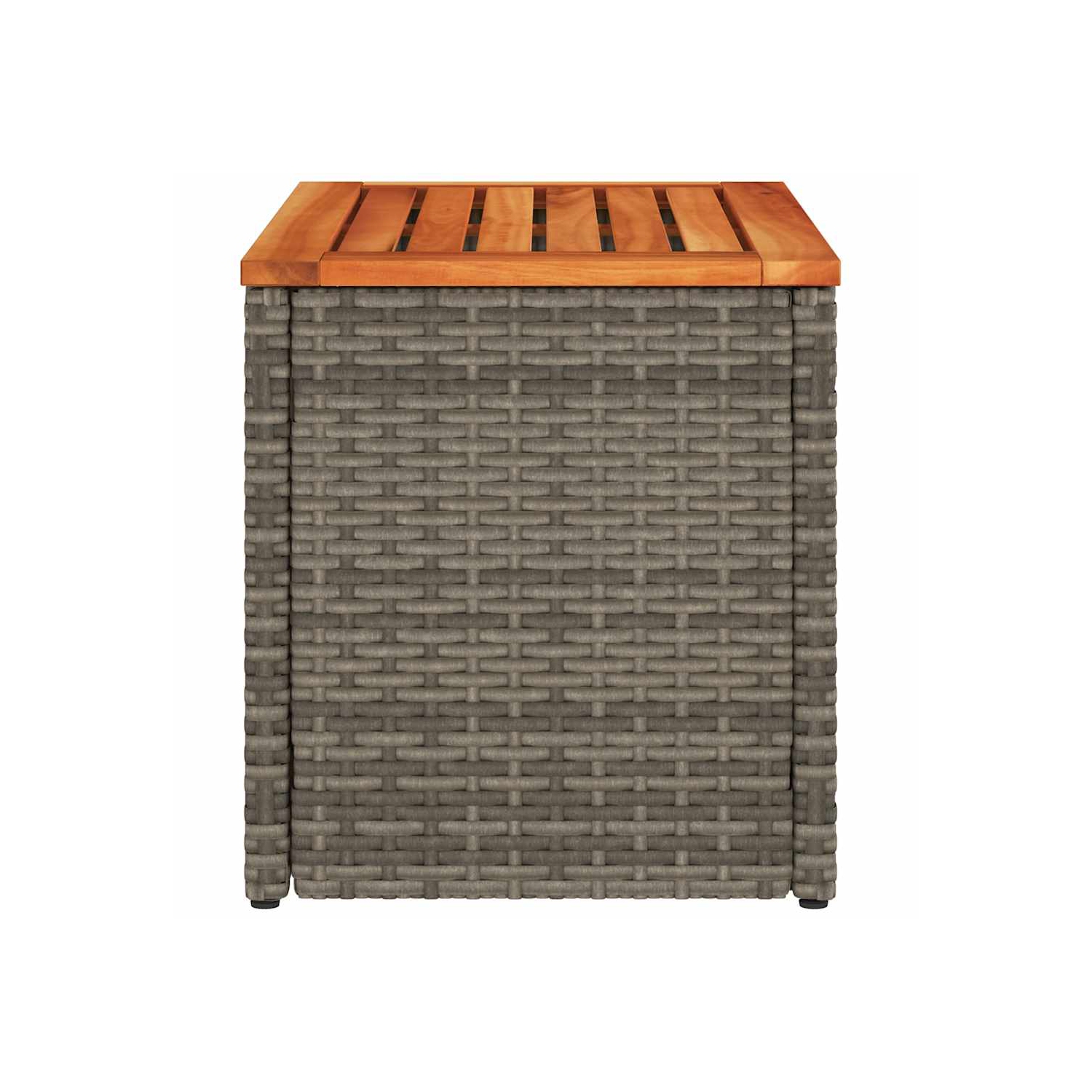 Tables d'appoint de jardin vidaXL 2 pièces 55 x 34 x 37&nbsp;cm gris poly rotin bois massif