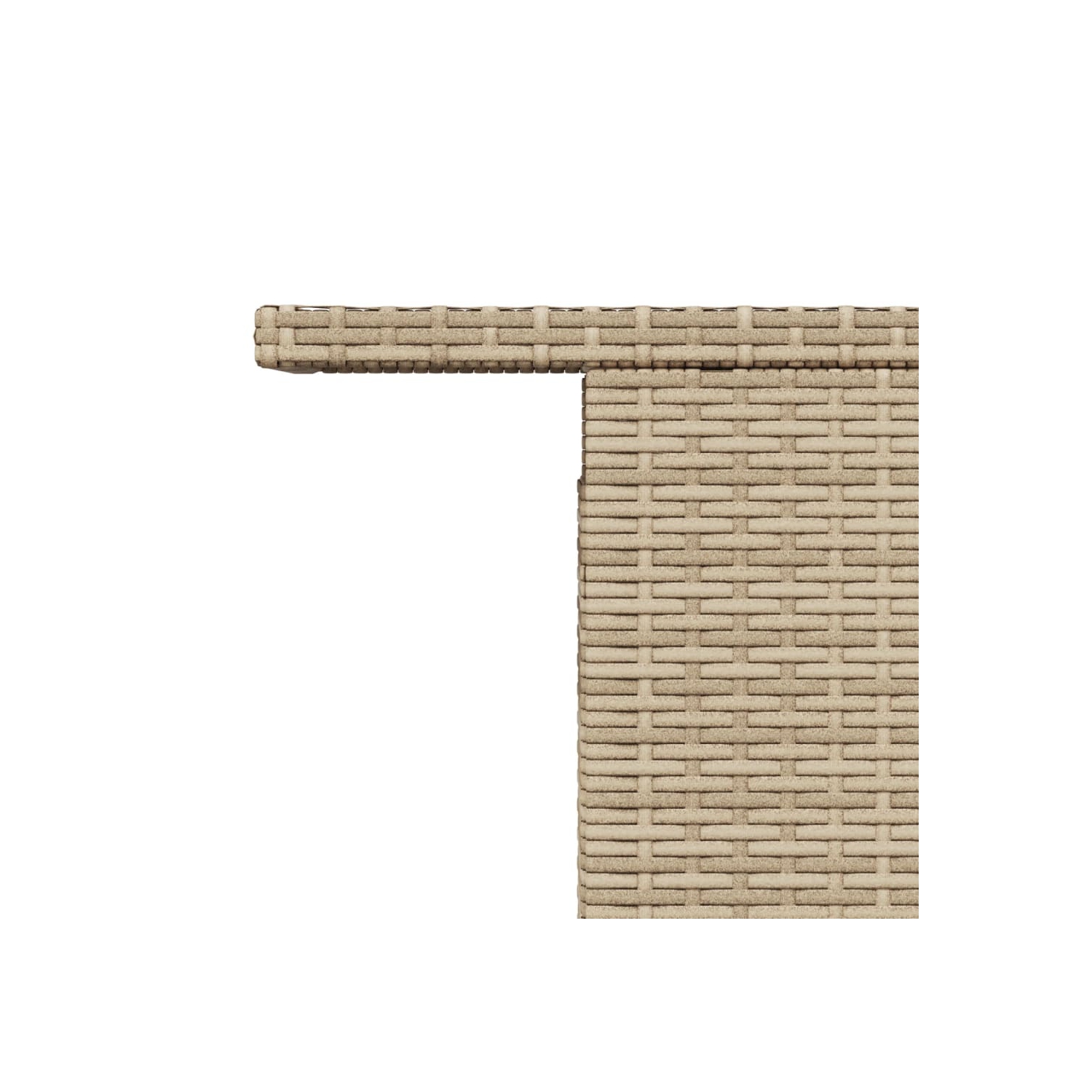 vidaXL Garden Table with Glass Top Beige 100x55x73 cm Poly Rattan