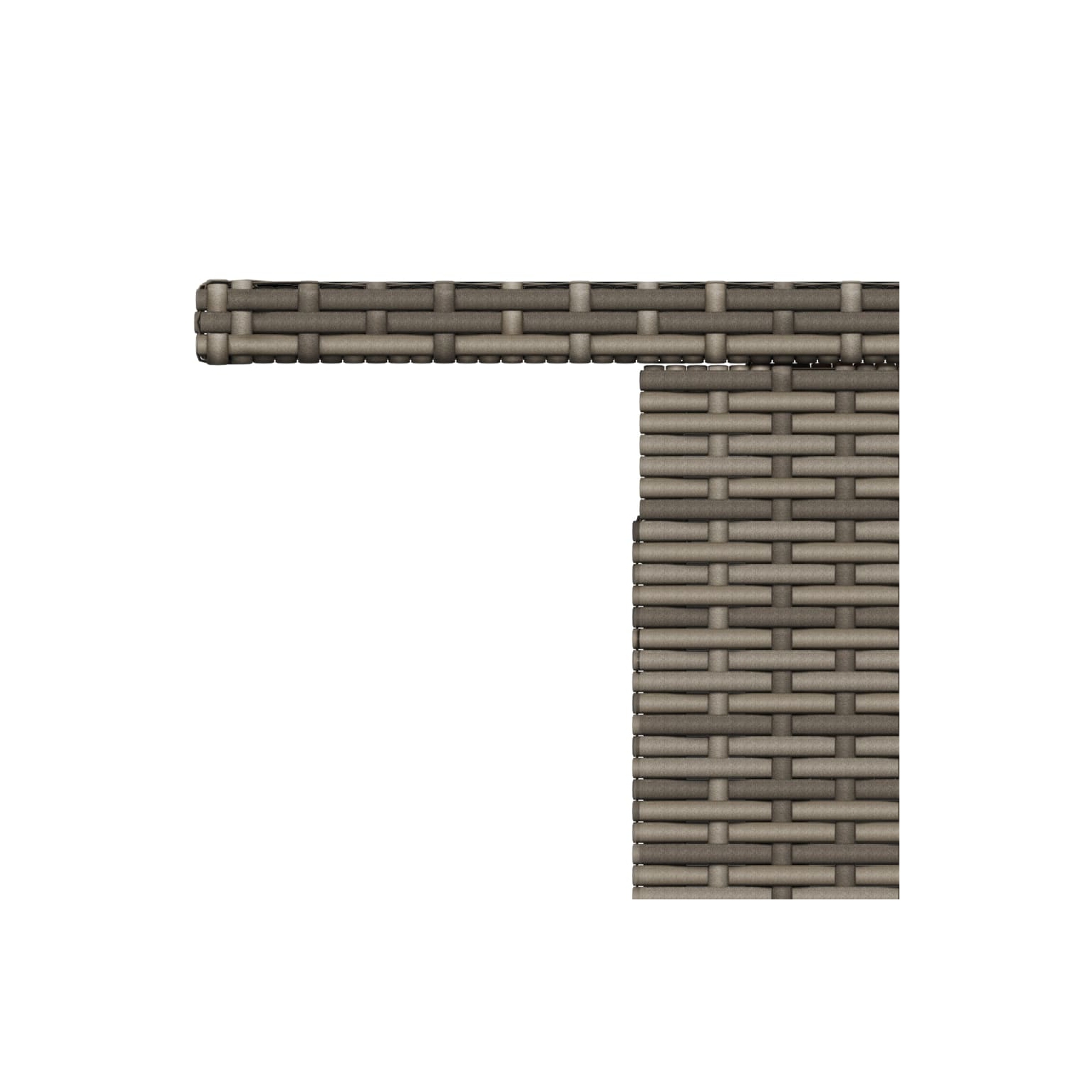 vidaXL Garden Table Grey 100x55x73 cm Poly Rattan and Acacia Wood