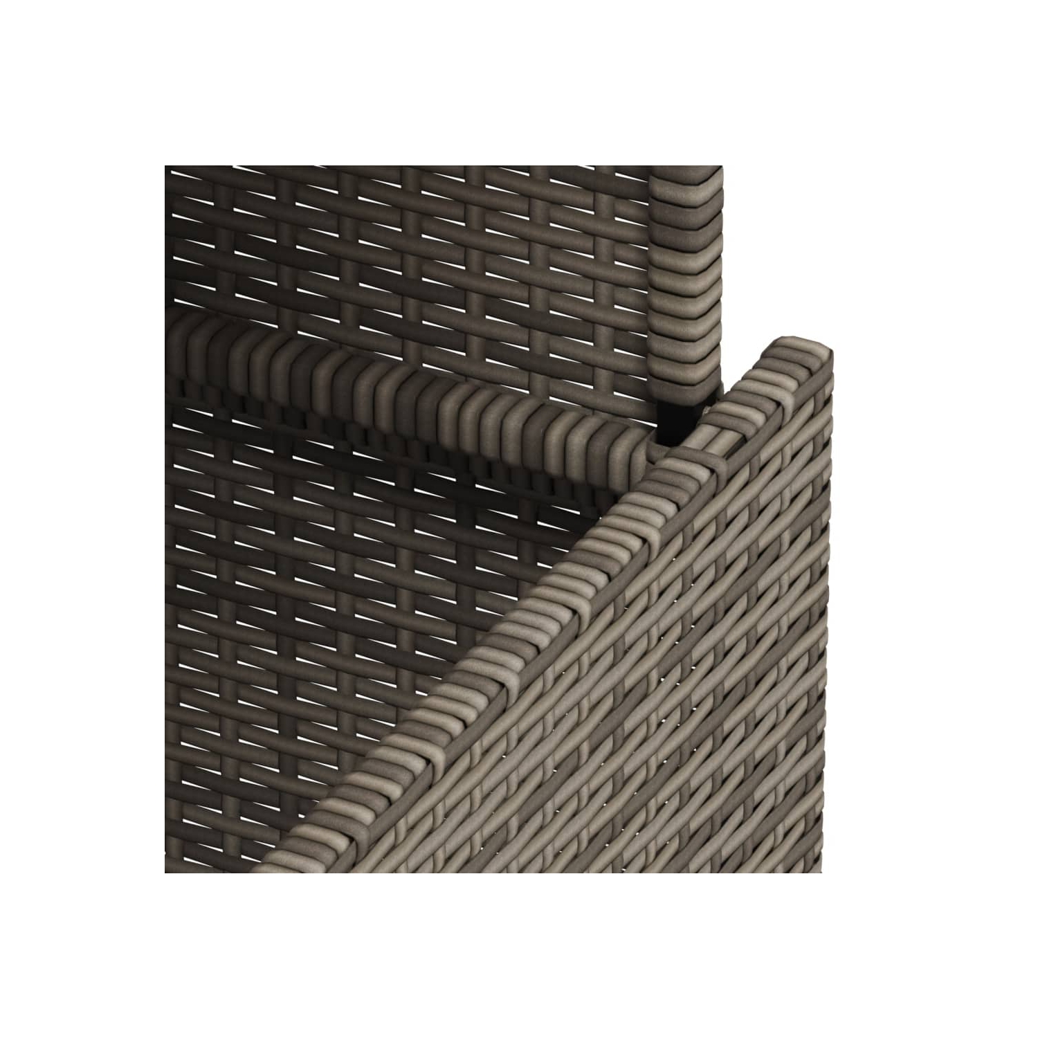 vidaXL Garden Table Grey 100x55x73 cm Poly Rattan and Acacia Wood