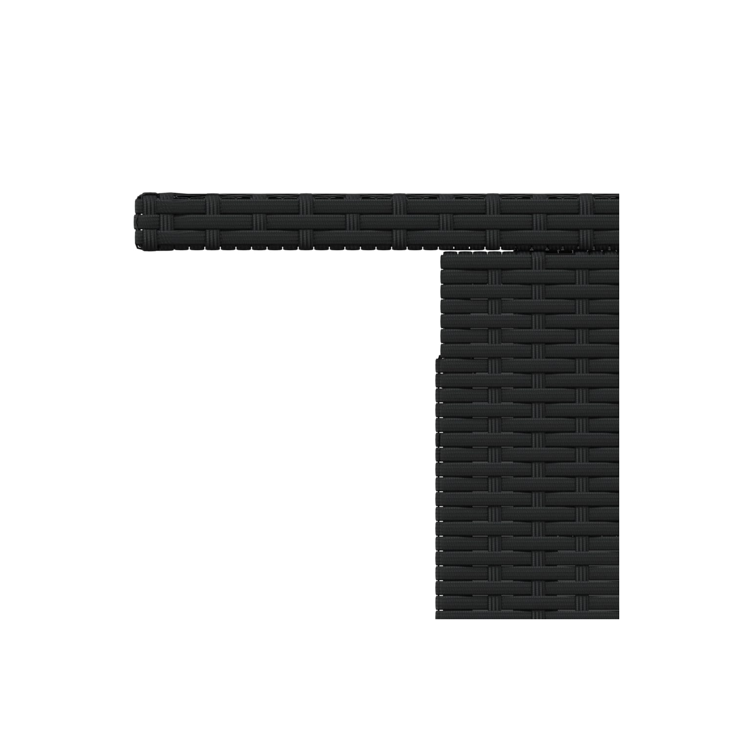 vidaXL Garden Table Black 100x55x73 cm Poly Rattan and Acacia Wood