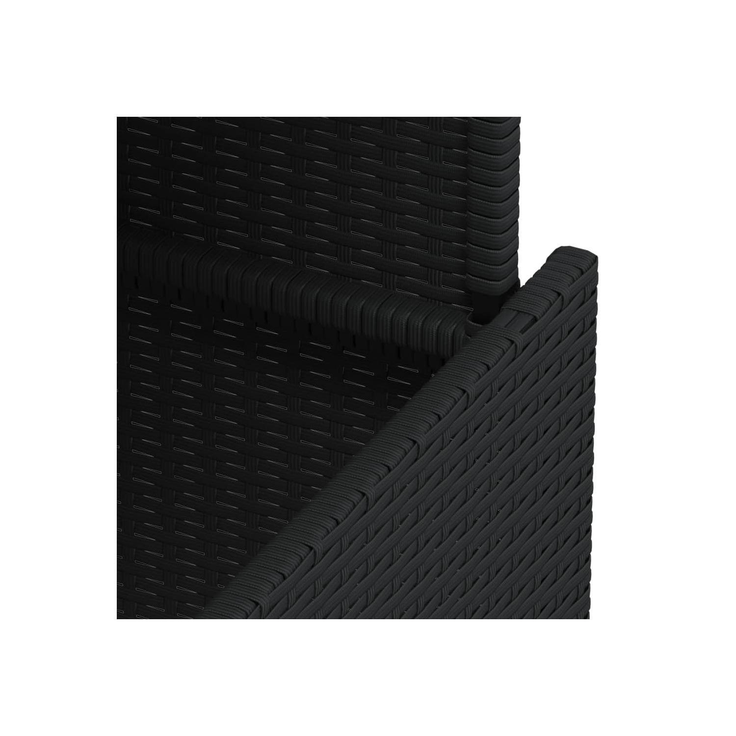 vidaXL Garden Table Black 100x55x73 cm Poly Rattan and Acacia Wood