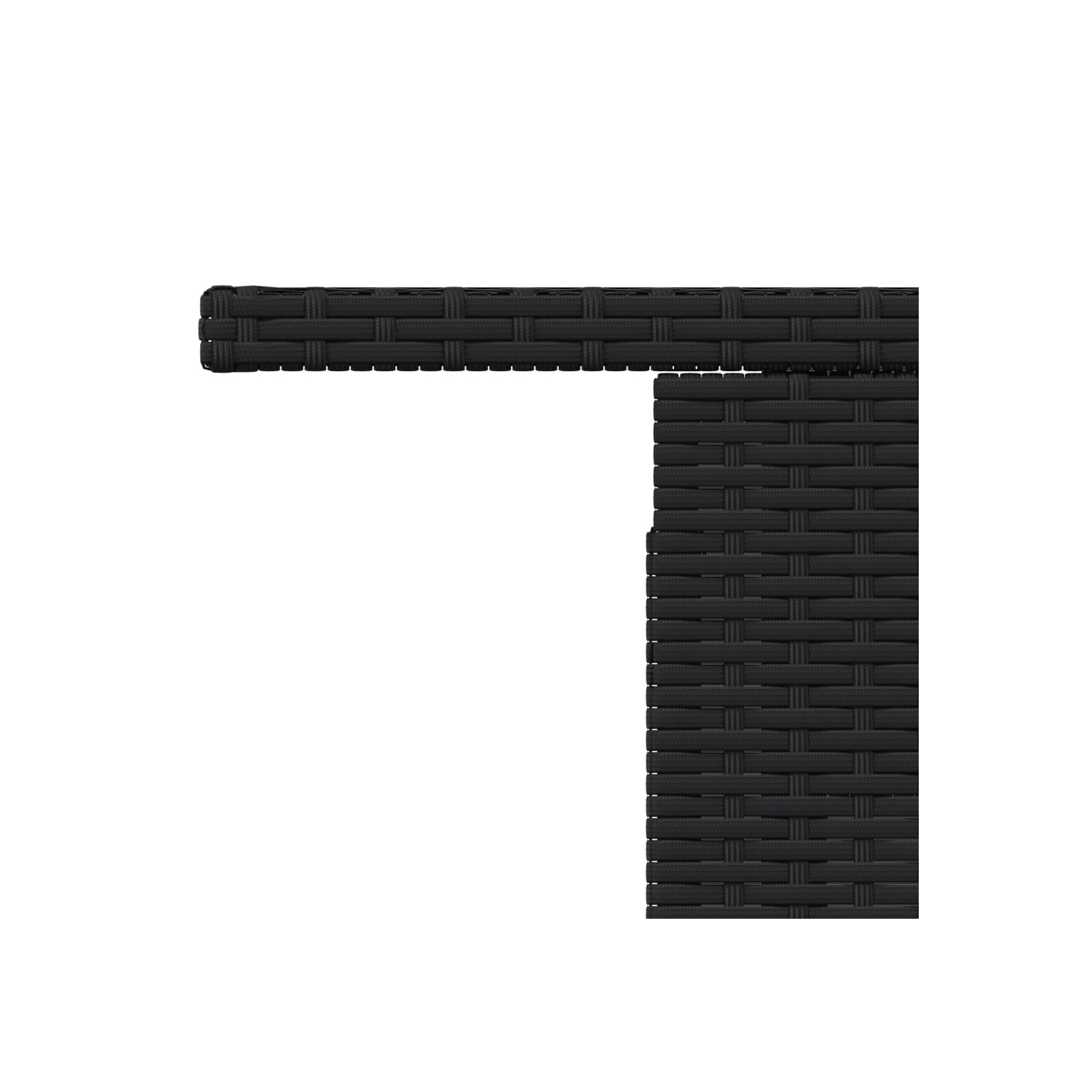 vidaXL Garden Table with Glass Top Black 100x55x73 cm Poly Rattan