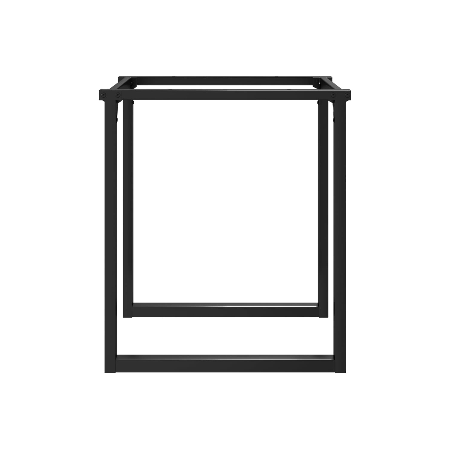 Pieds de table vidaXL pour salle à manger avec cadre en O 70 x 70 x 73&nbsp;cm en acier