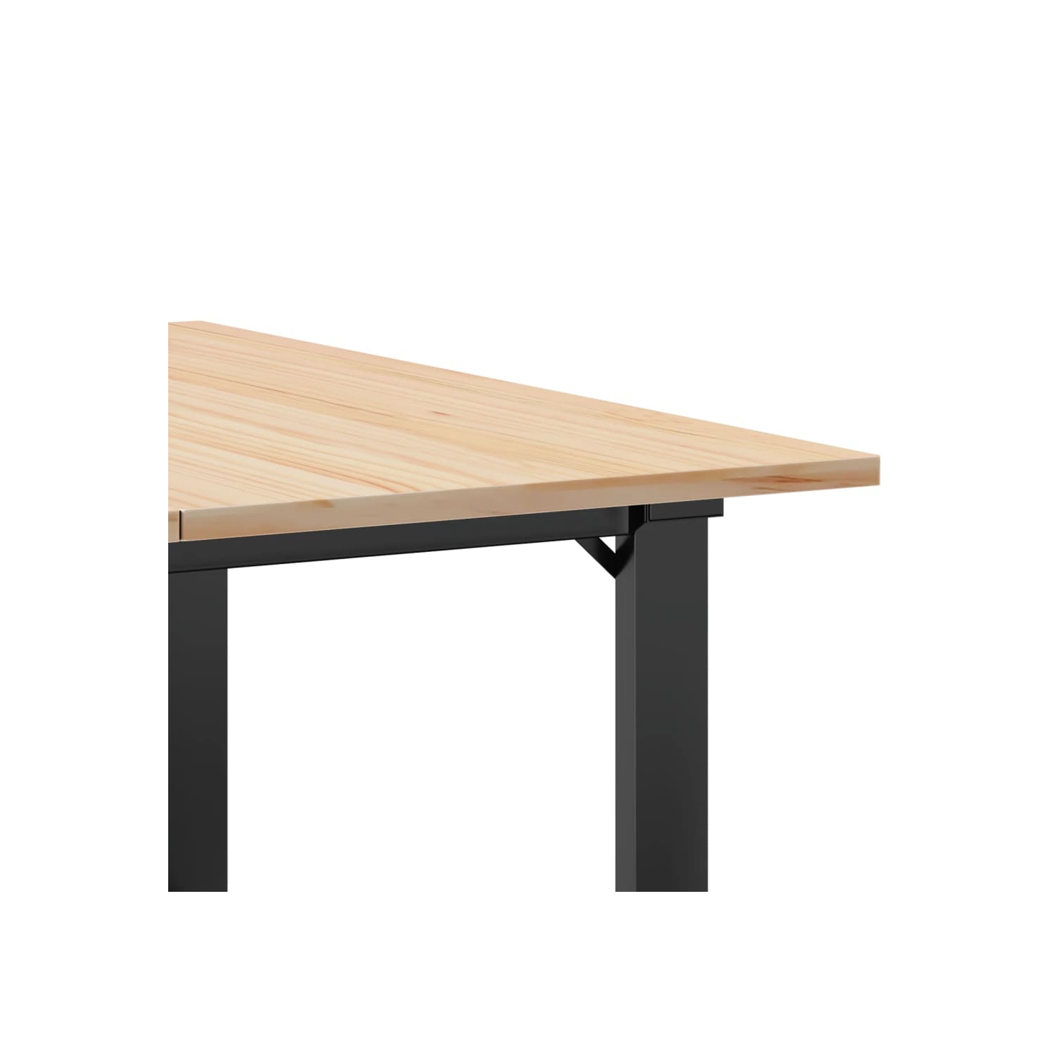 80 x 80 x 45&nbsp;cm de table basse vidaXL avec cadre en O en bois massif pin et acier