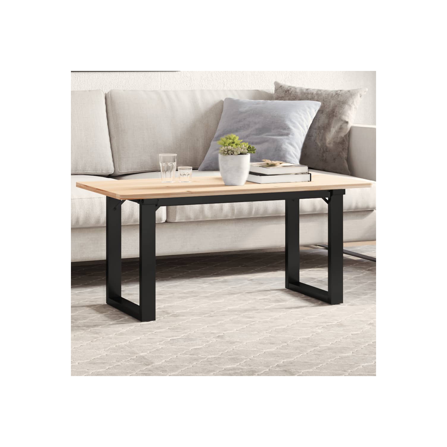 vidaXL Coffee Table Legs O-Frame 70x30x43 cm Steel