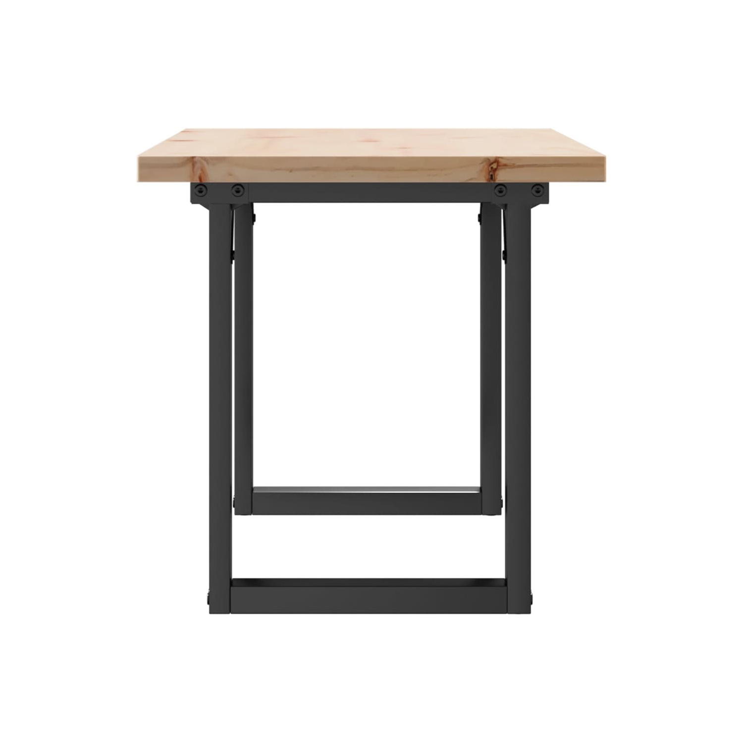 VidaXL Table basse Châssis en O 90x40x45.5&nbsp;cm Pin massif et acier