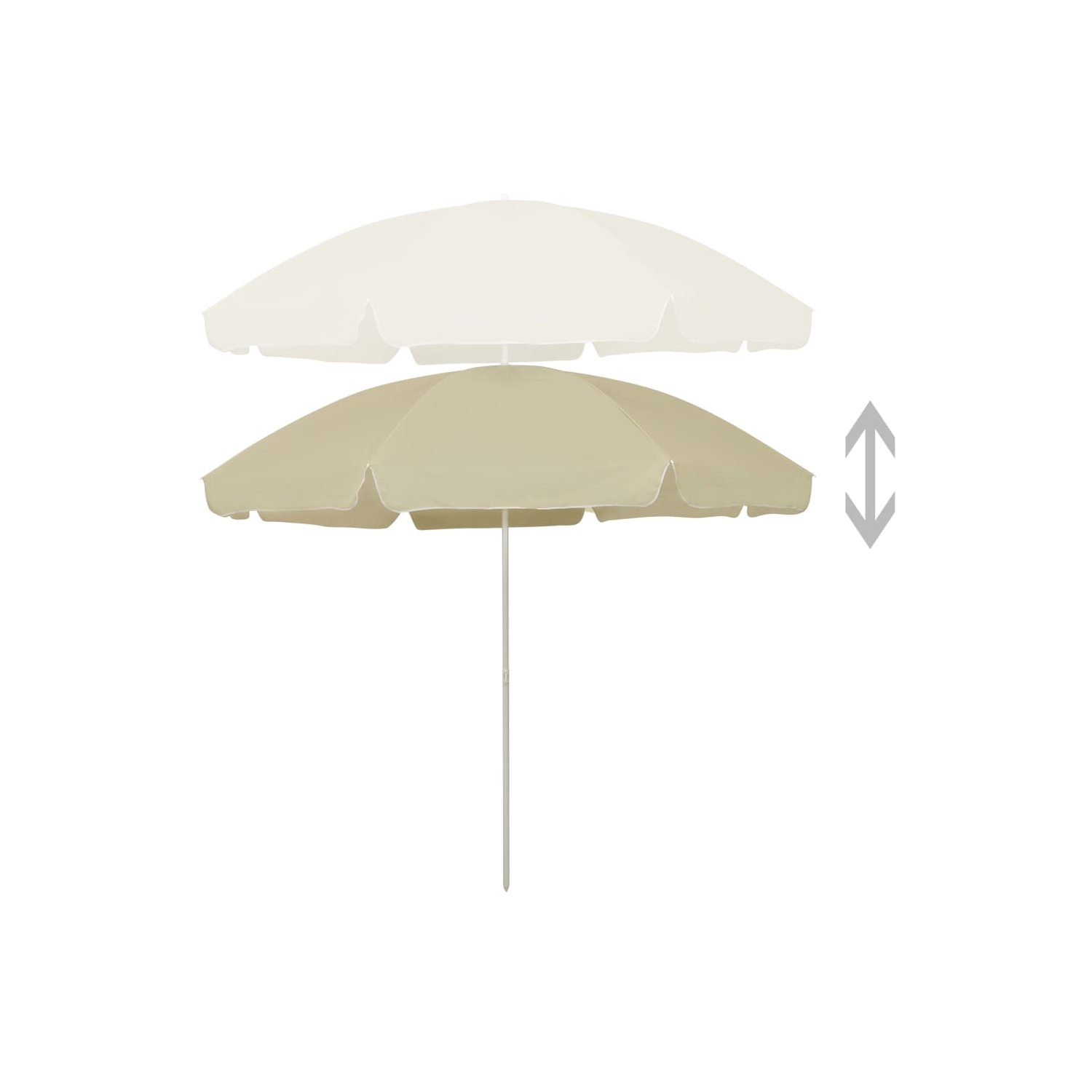 vidaXL Beach Umbrella Sand Yellow 118.1"