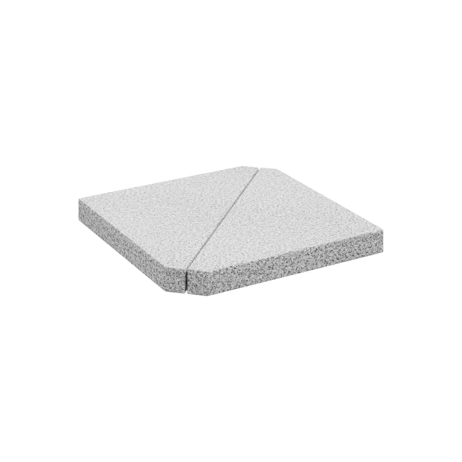vidaXL Umbrella Weight Plates 2 pcs Grey Granite Triangular 14 kg