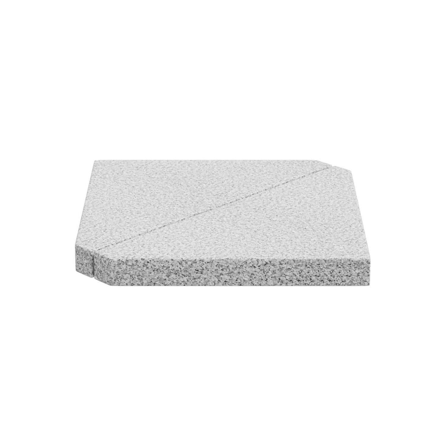 vidaXL Umbrella Weight Plates 2 pcs Grey Granite Triangular 14 kg