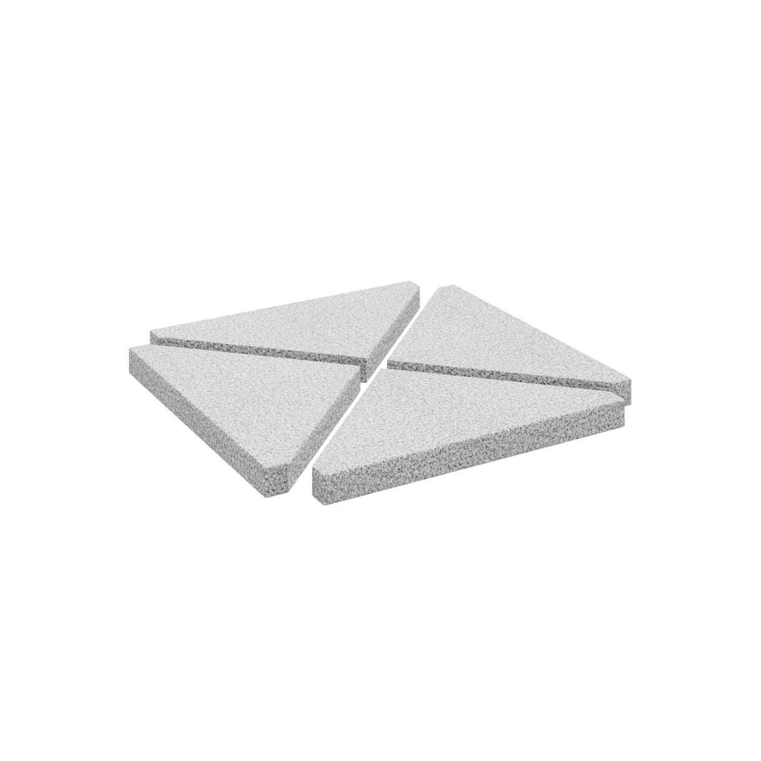vidaXL Umbrella Weight Plates 4 pcs Grey Granite Triangular 14 kg