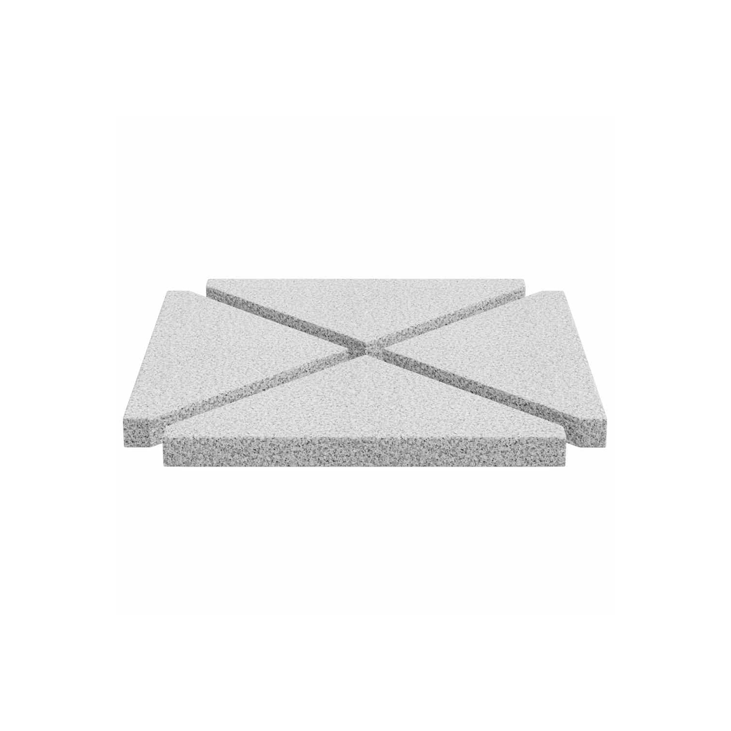 vidaXL Umbrella Weight Plates 4 pcs Grey Granite Triangular 14 kg