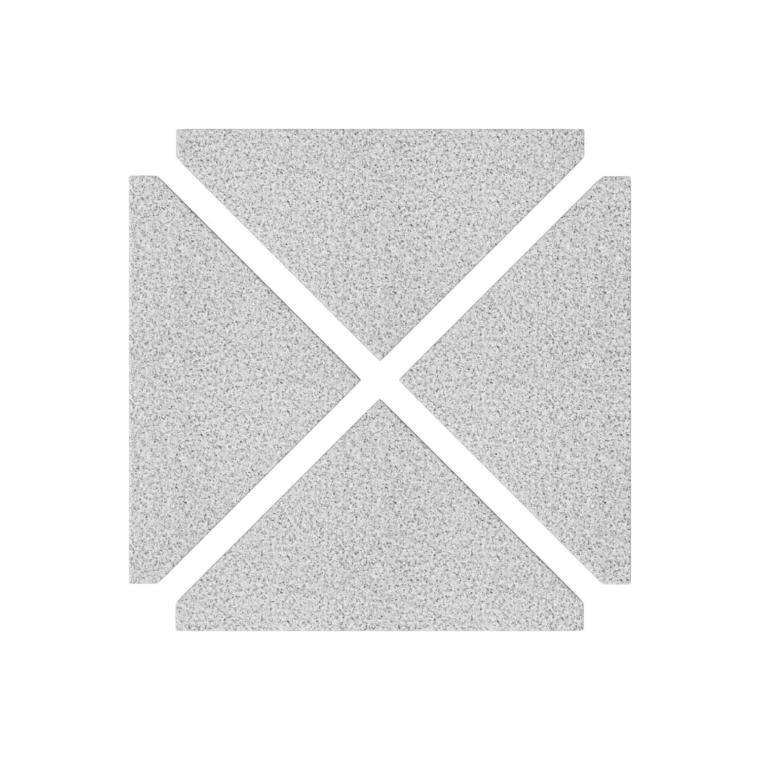 vidaXL Umbrella Weight Plates 4 pcs Grey Granite Triangular 14 kg