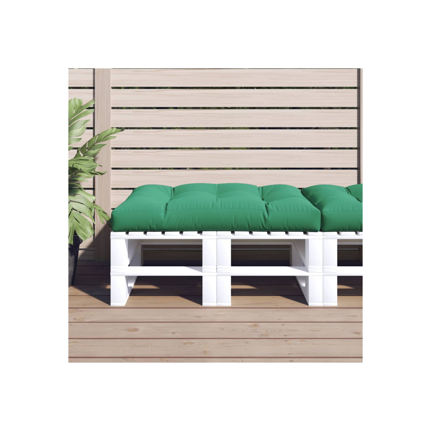 vidaXL Pallet Cushion Green 120x80x12 cm Fabric