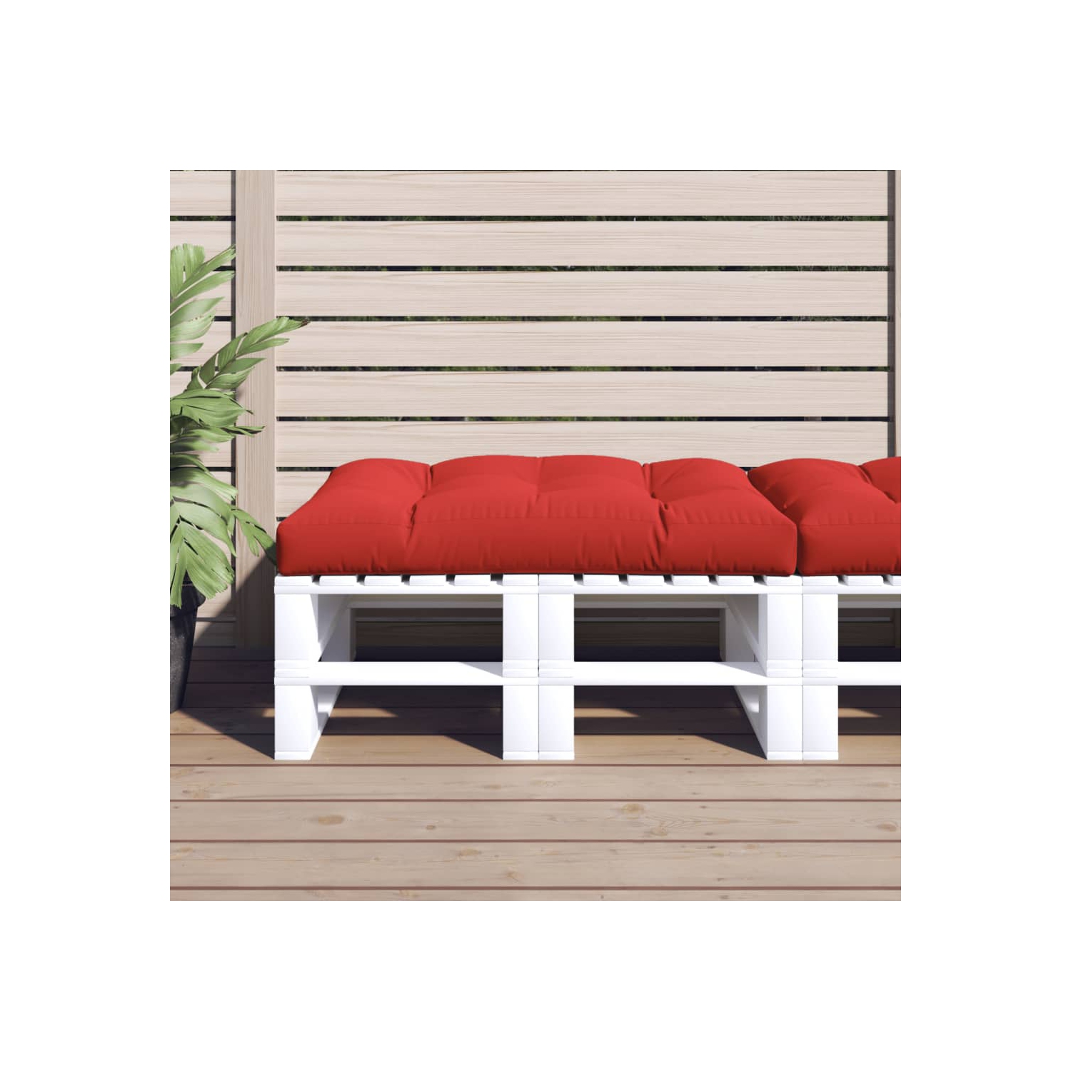 vidaXL Pallet Cushion Red 120x80x12 cm Fabric