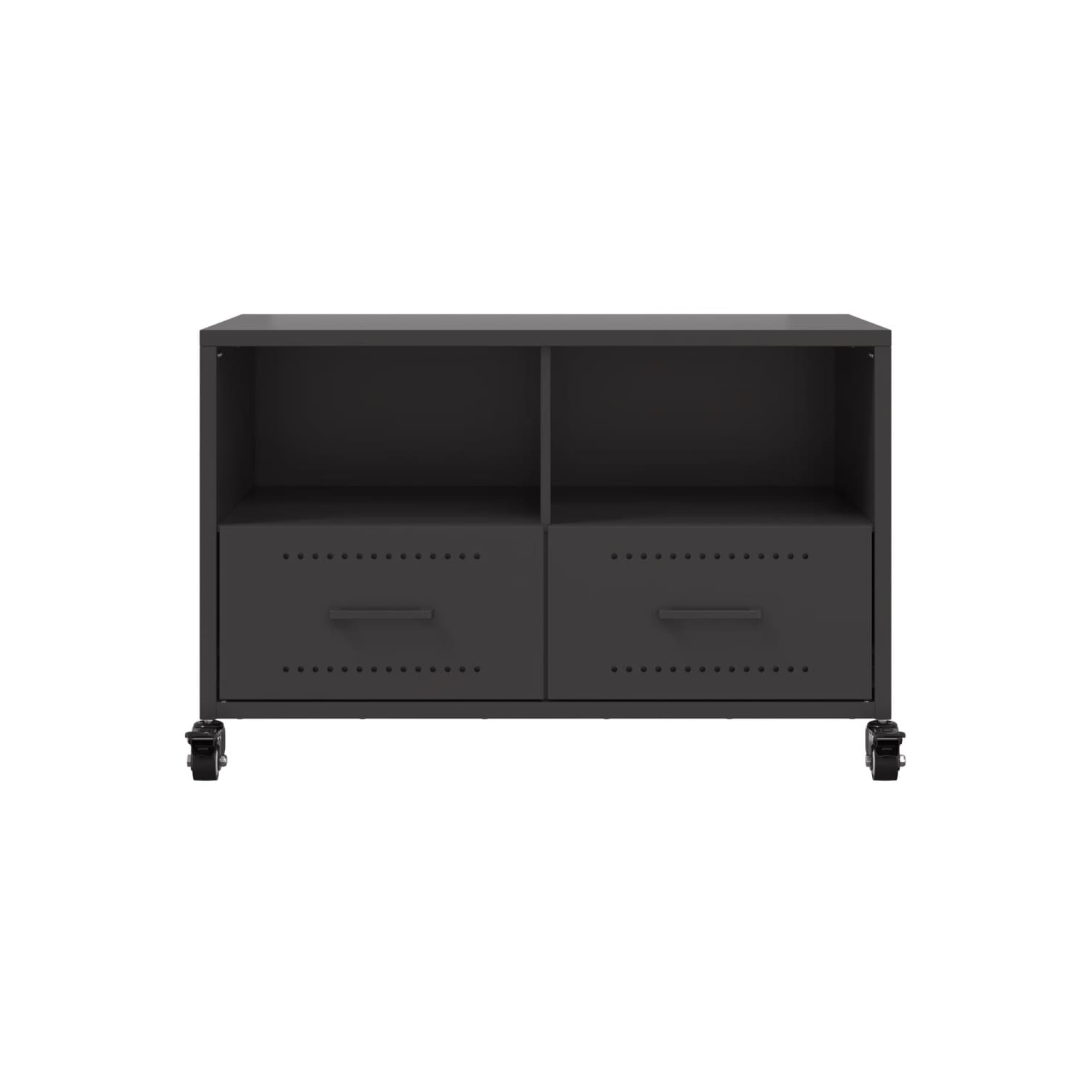 vidaXL TV Cabinet Black 68x39x43.5 cm Steel
