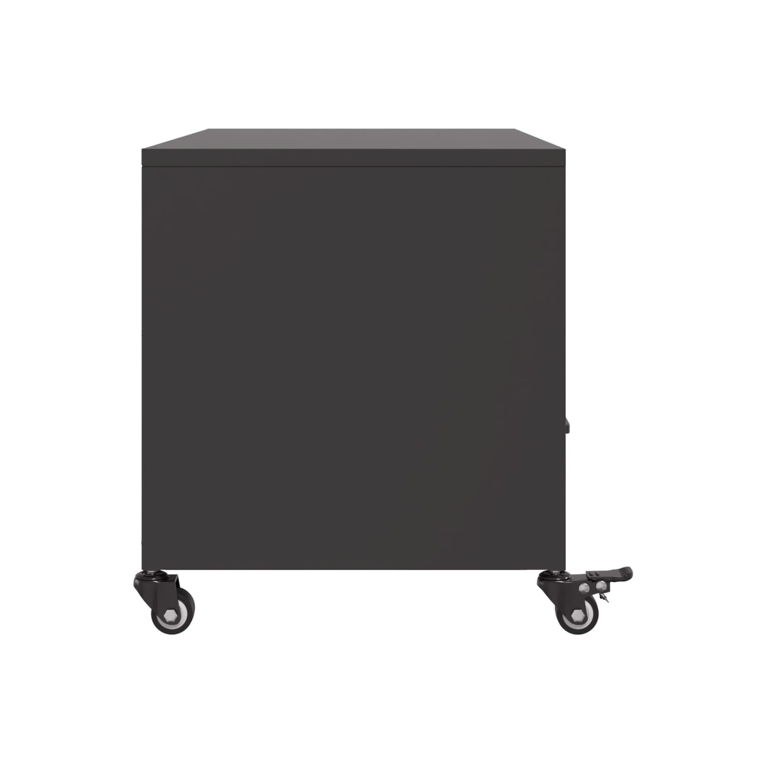 vidaXL TV Cabinet Black 68x39x43.5 cm Steel