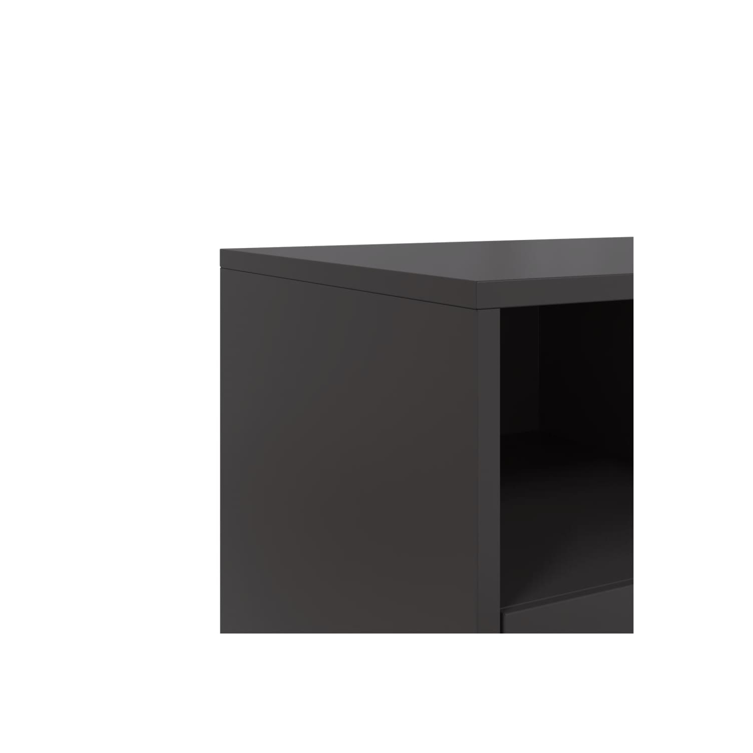 vidaXL TV Cabinet Black 68x39x43.5 cm Steel