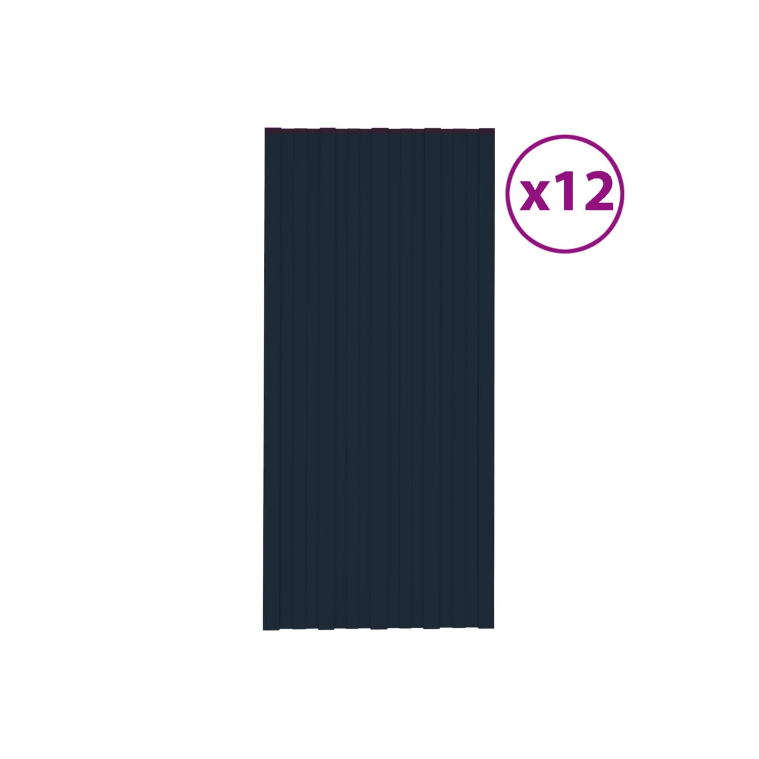 Panneaux de toit vidaXL 12 pièces Acier galvanisé Anthracite 100 45&nbsp;cm