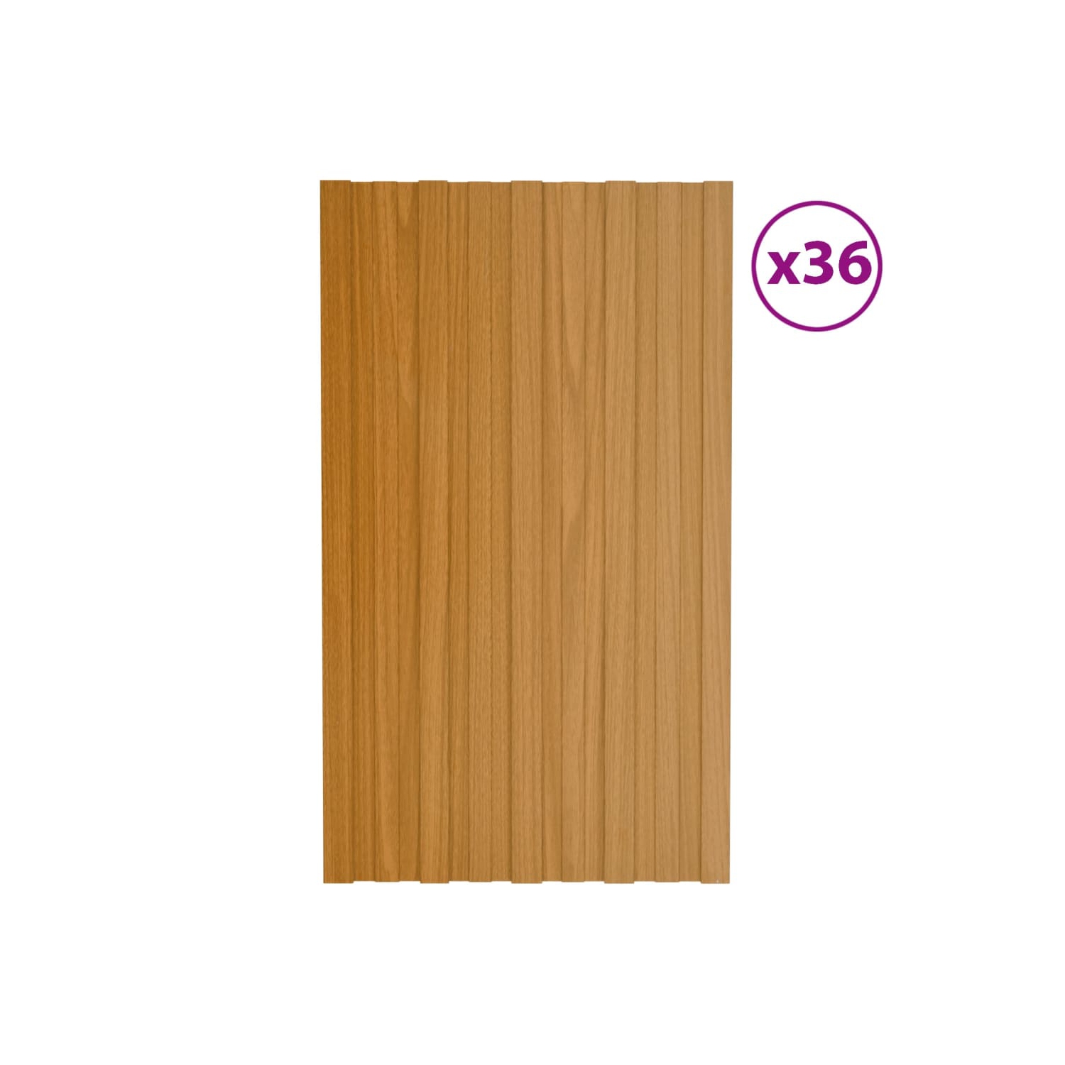 VidaXL Panneaux de toit acier galvanisé 36 pièces Bois léger 80 45&nbsp;cm
