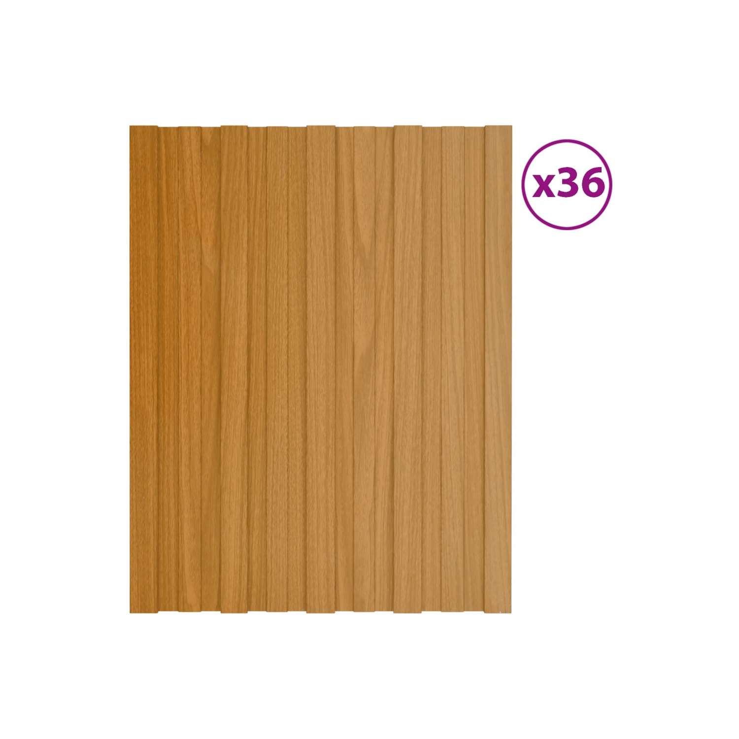 VidaXL Panneaux de toit acier galvanisé 36 pièces Bois léger 60 45&nbsp;cm