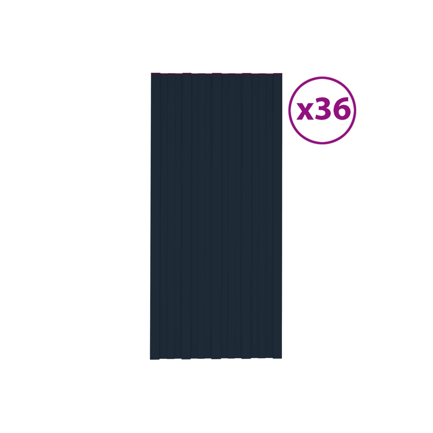 Panneaux de toit vidaXL 36 pièces Acier galvanisé Anthracite 100 45&nbsp;cm
