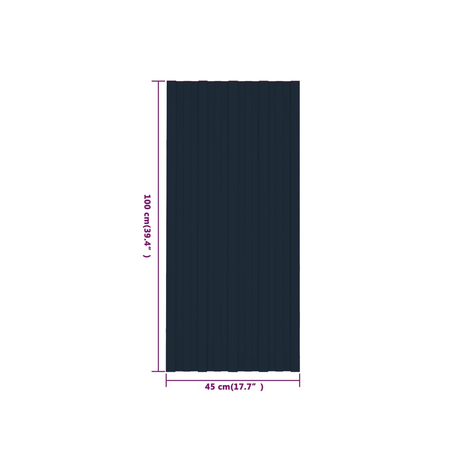 Panneaux de toit vidaXL 36 pièces Acier galvanisé Anthracite 100 45 cm