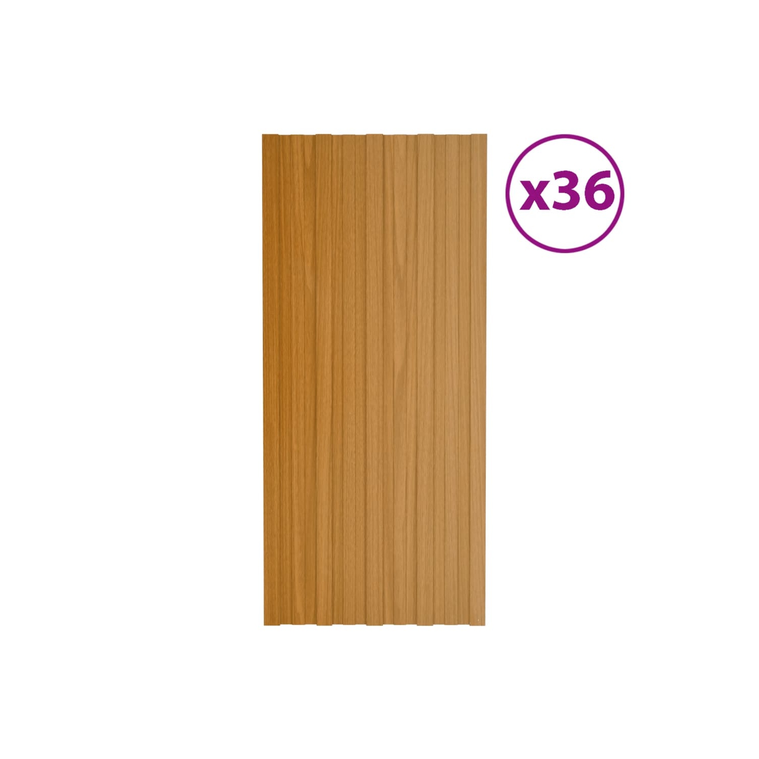 VidaXL Panneaux de toit acier galvanisé 36 pièces Bois léger 100 45&nbsp;cm