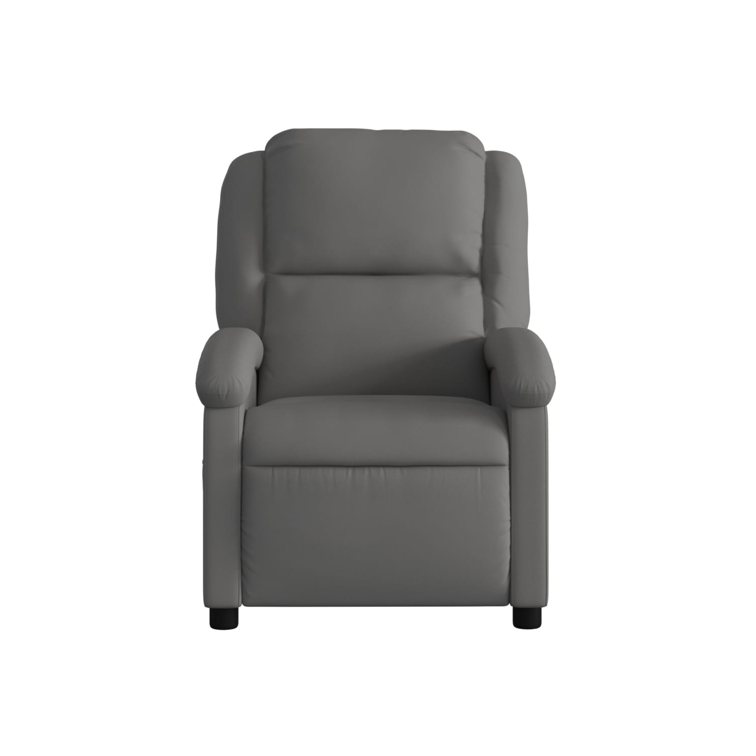 Fauteuil inclinable vidaXL en cuir véritable gris