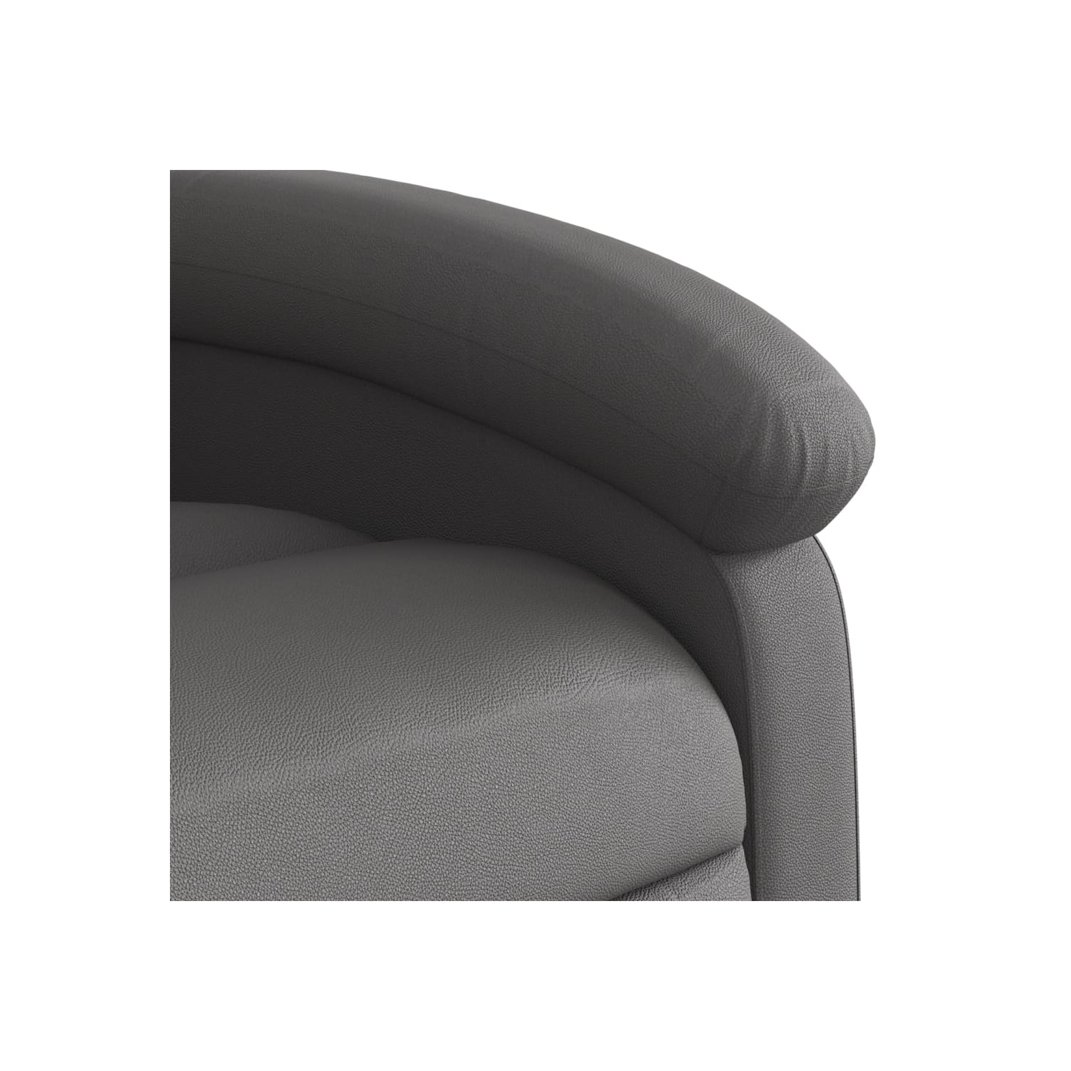 Fauteuil inclinable vidaXL en cuir véritable gris