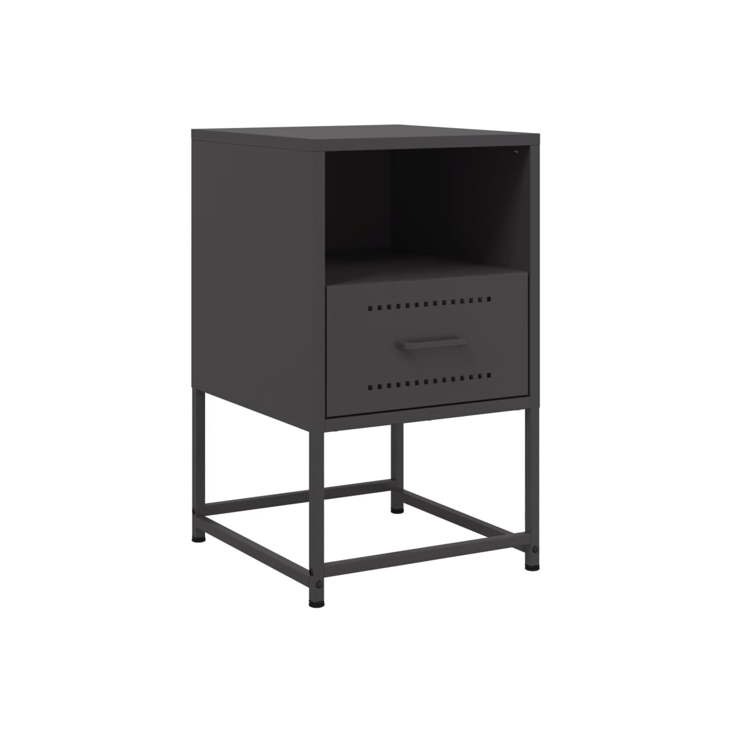 Armoire de chevet vidaXL noir 36x39x60.5&nbsp;cm acier