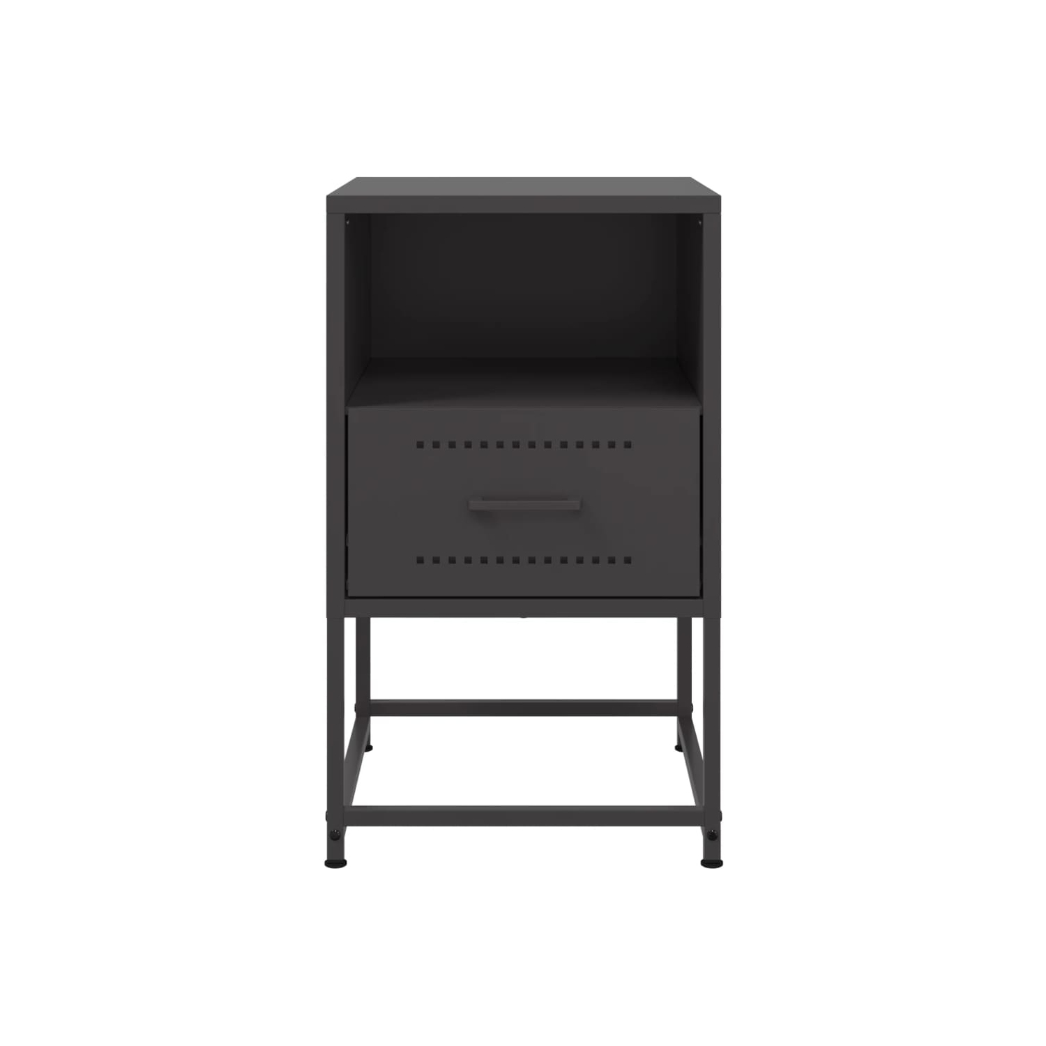 Armoire de chevet vidaXL noir 36x39x60.5&nbsp;cm acier