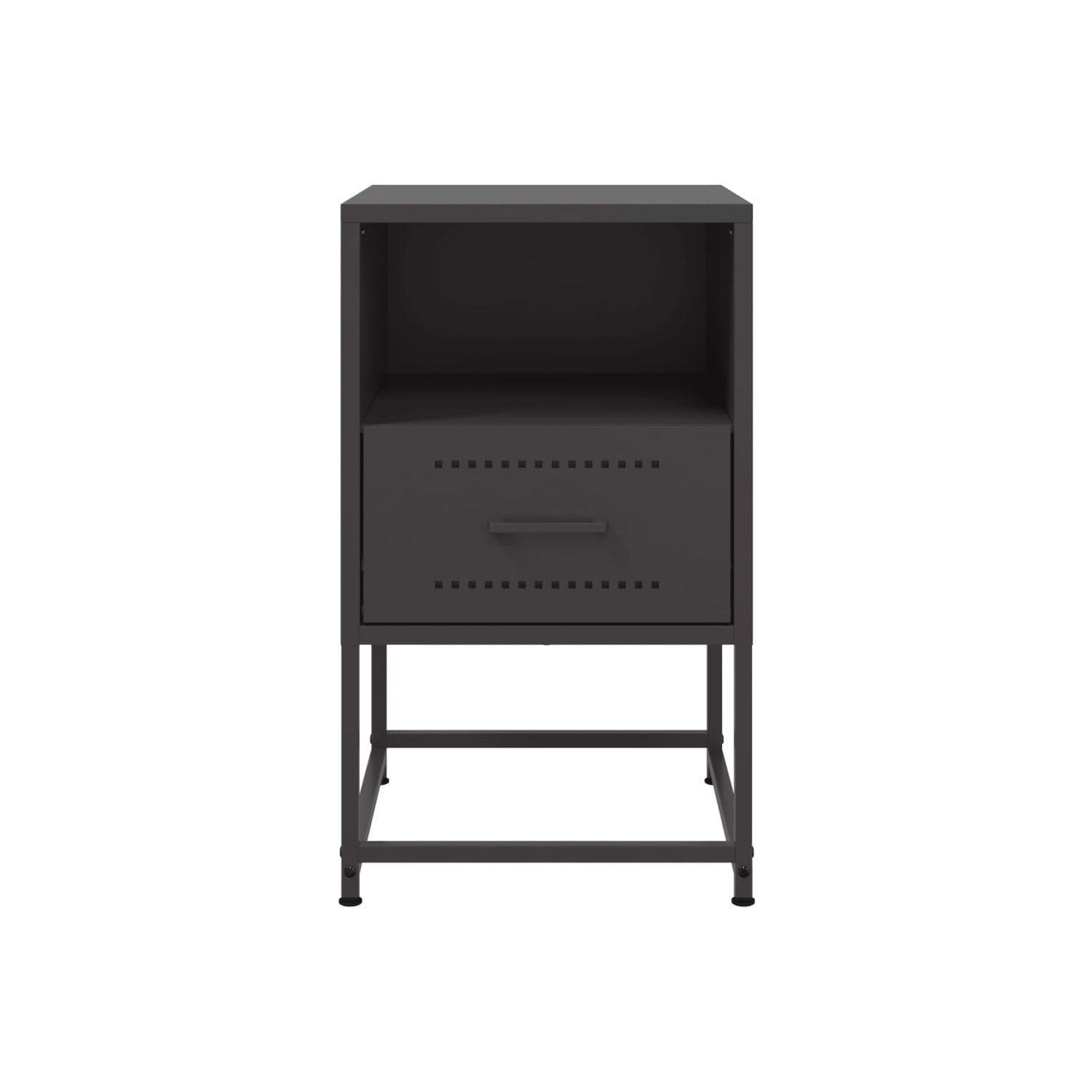 VidaXL Armoires de chevet 2 pièces Noir 36x39x60.5&nbsp;cm Acier