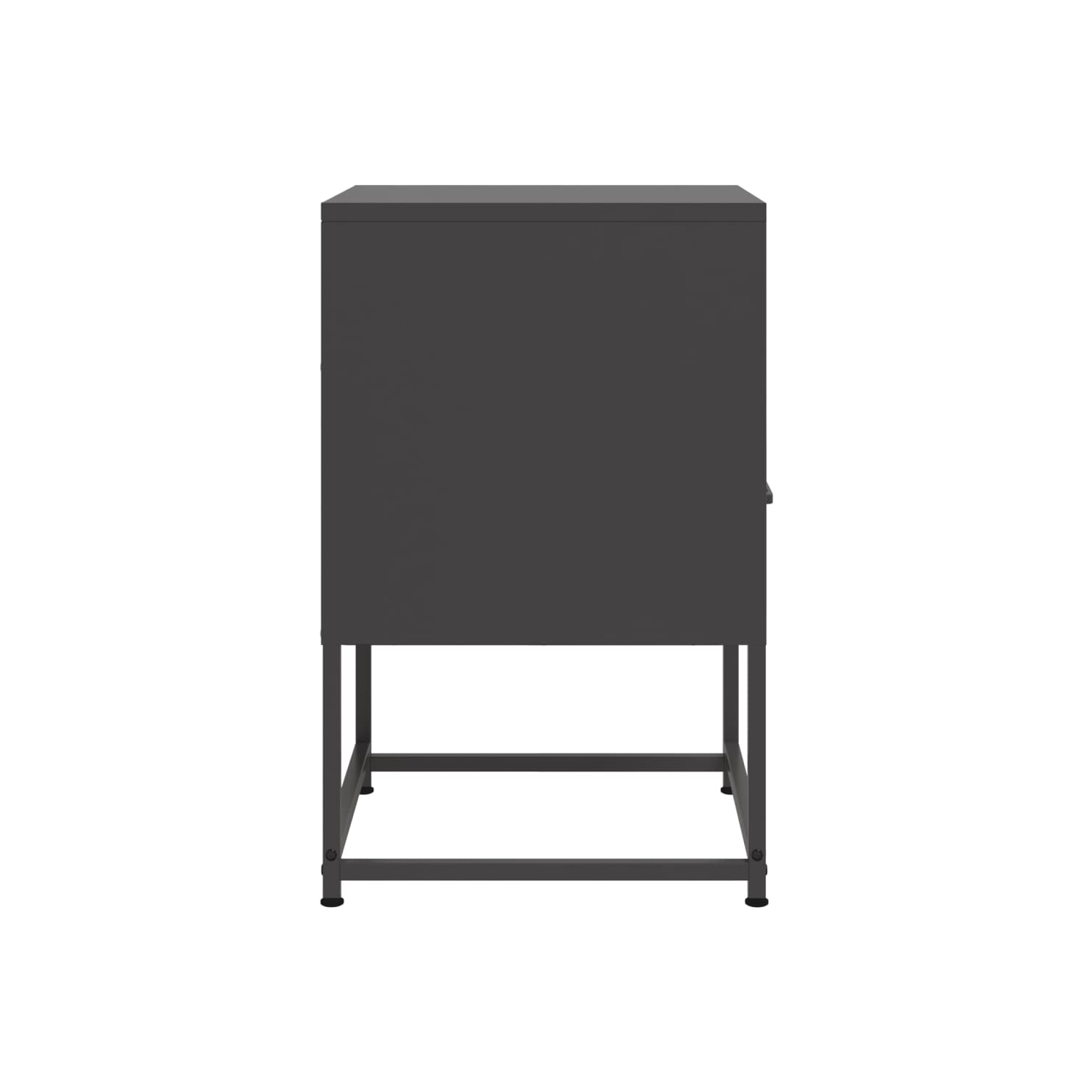 VidaXL Armoires de chevet 2 pièces Noir 36x39x60.5&nbsp;cm Acier