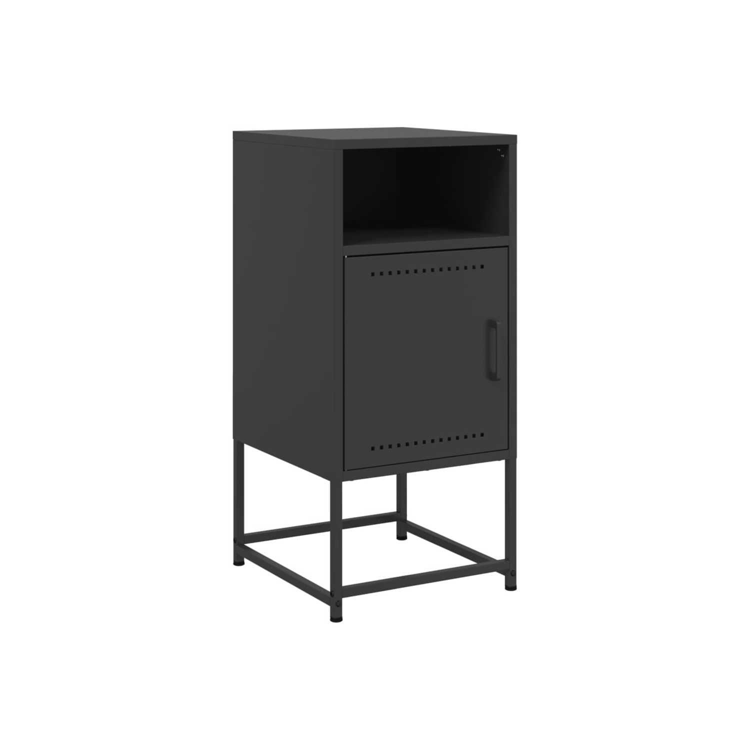 Armoires de chevet vidaXL 2 pièces en acier 36 x 39 x 78&nbsp;cm noir