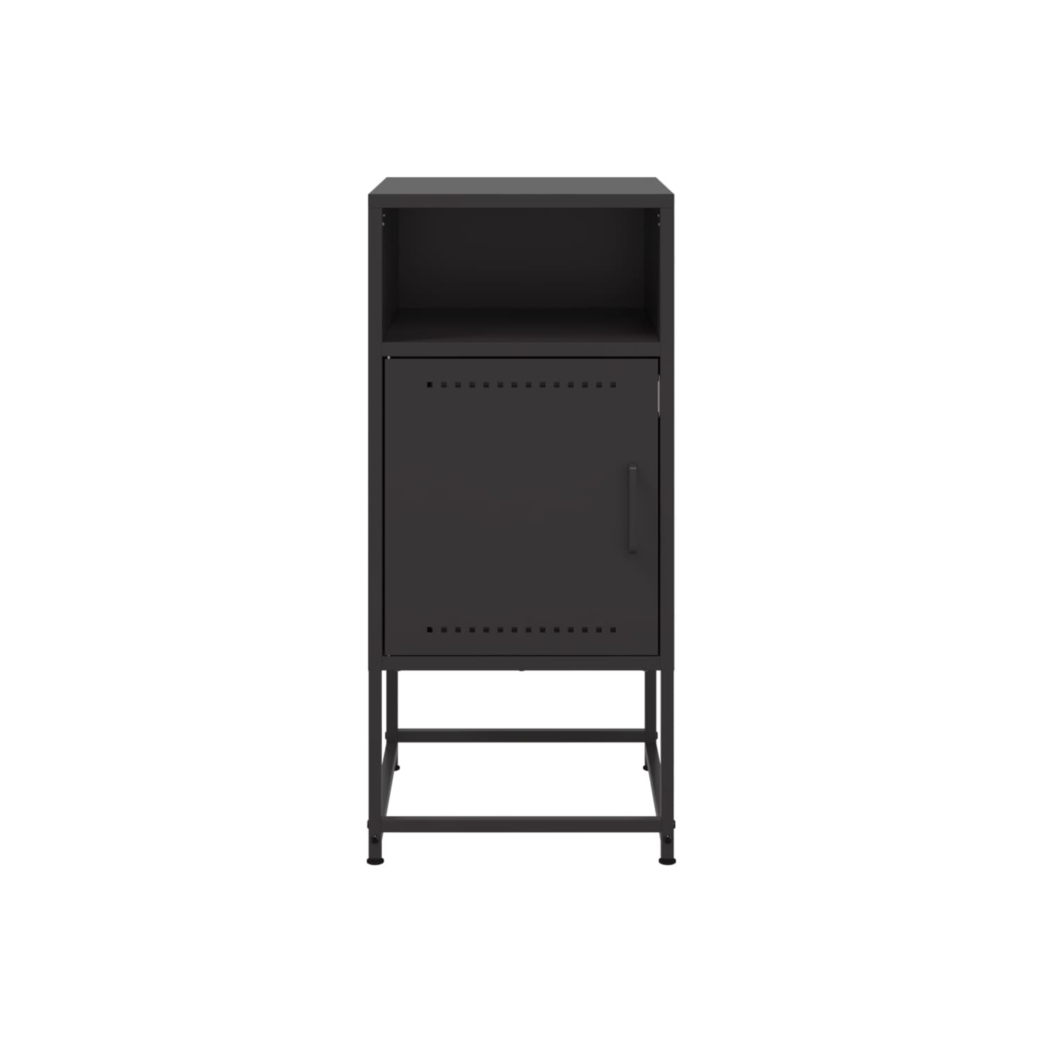 Armoires de chevet vidaXL 2 pièces en acier 36 x 39 x 78&nbsp;cm noir