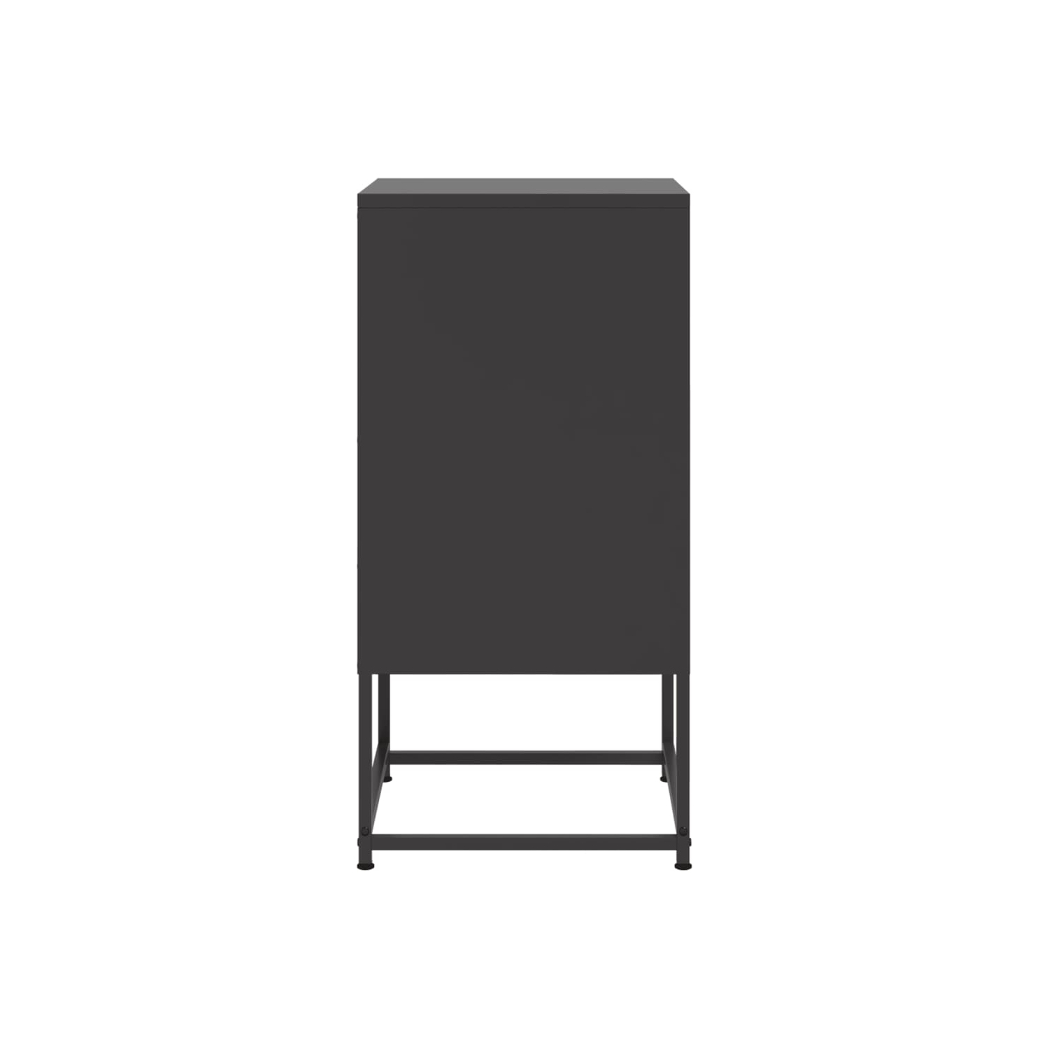 Armoires de chevet vidaXL 2 pièces en acier 36 x 39 x 78&nbsp;cm noir