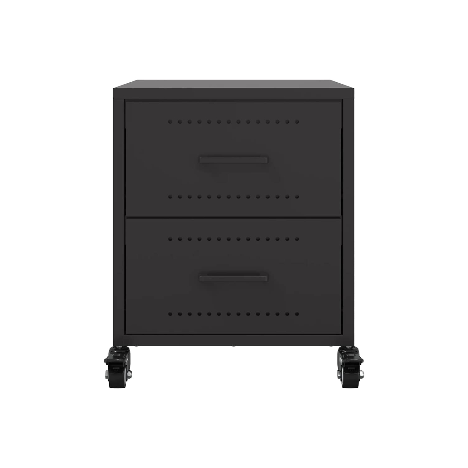 Armoires vidaXL 2 pièces Noir 36x39x43.5&nbsp;cm Acier