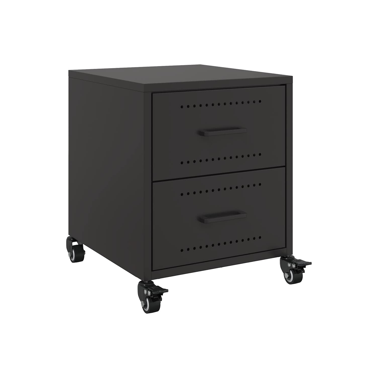 Armoires vidaXL 2 pièces Noir 36x39x43.5&nbsp;cm Acier