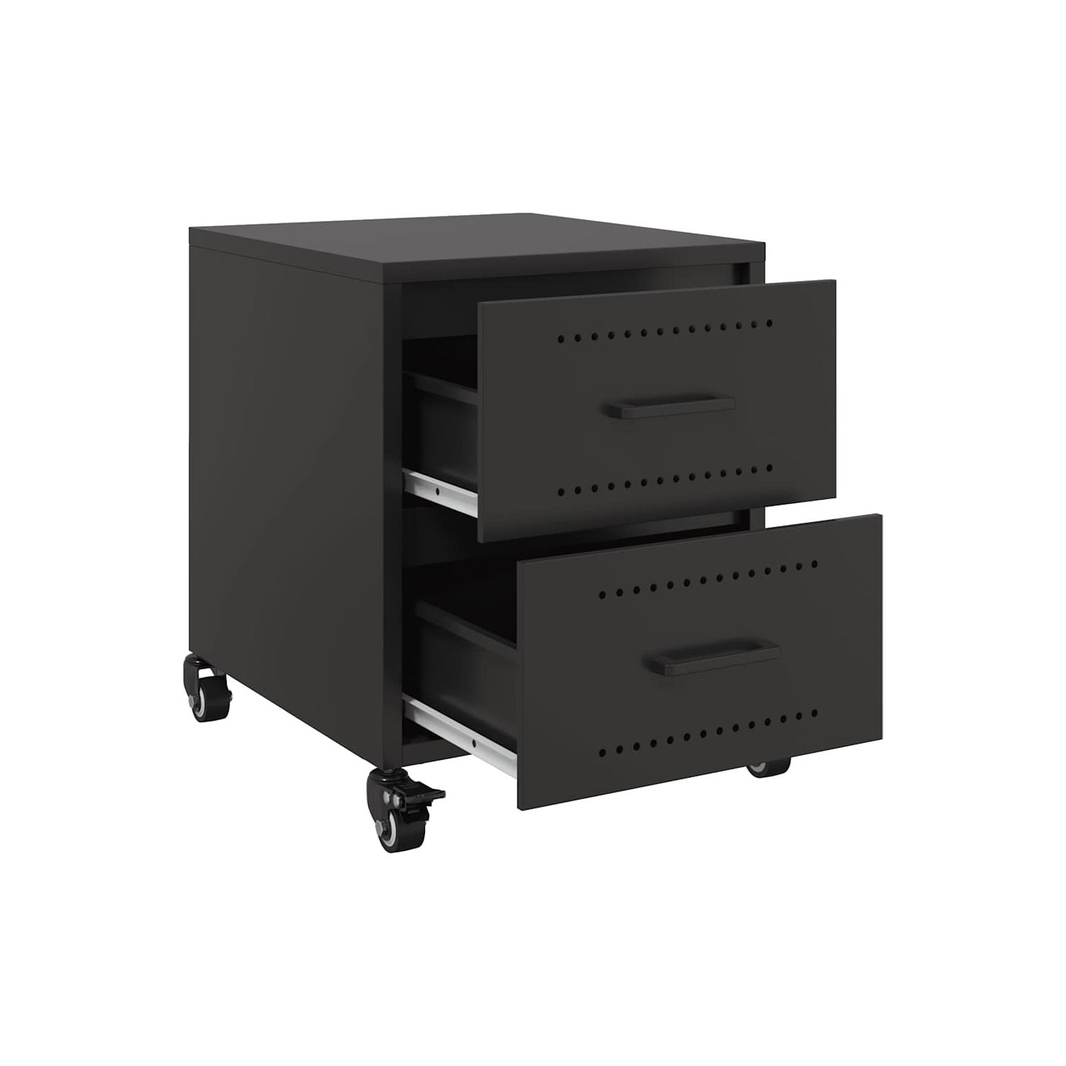 Armoires vidaXL 2 pièces Noir 36x39x43.5&nbsp;cm Acier