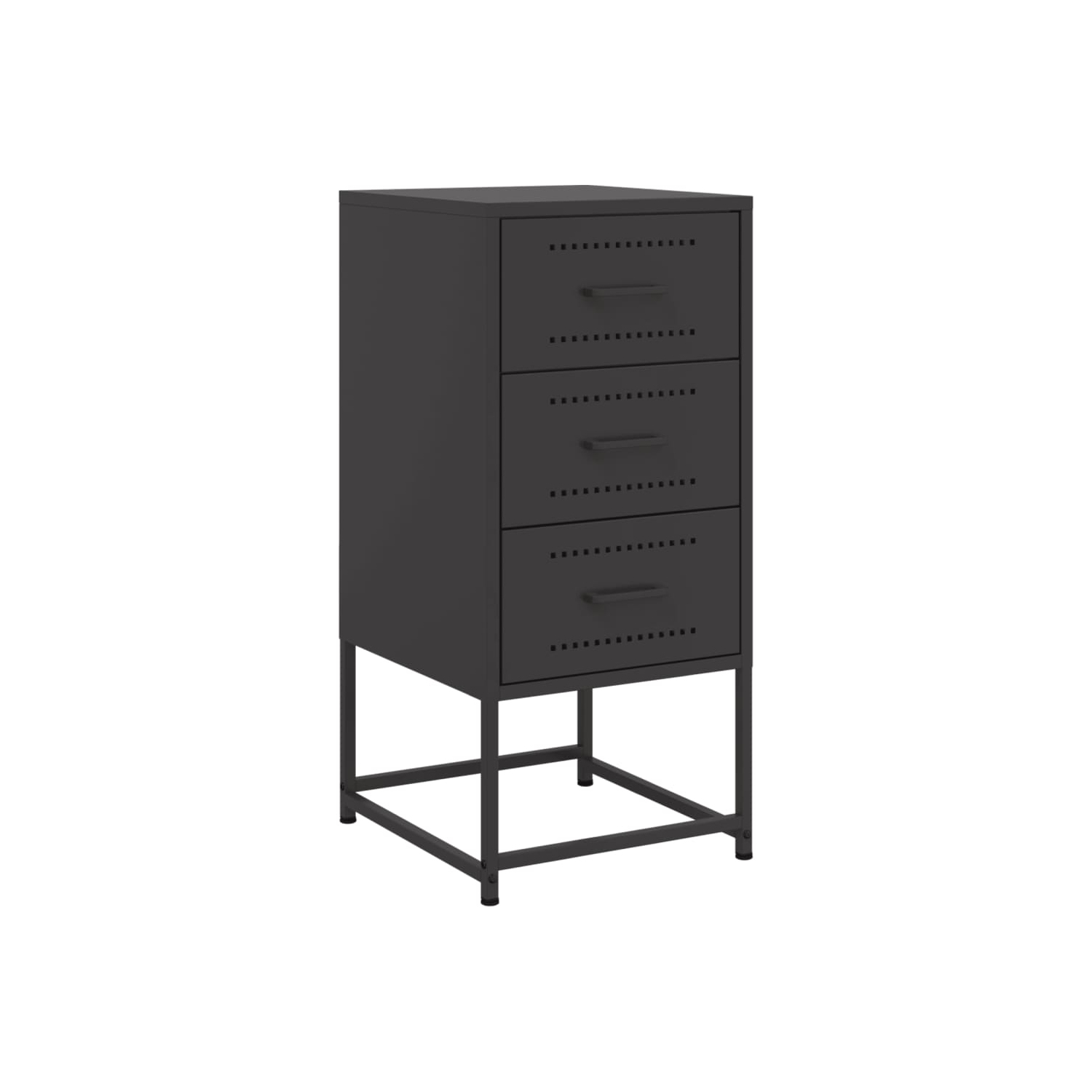 Armoire de chevet vidaXL en acier 36 x 39 x 78&nbsp;cm noir