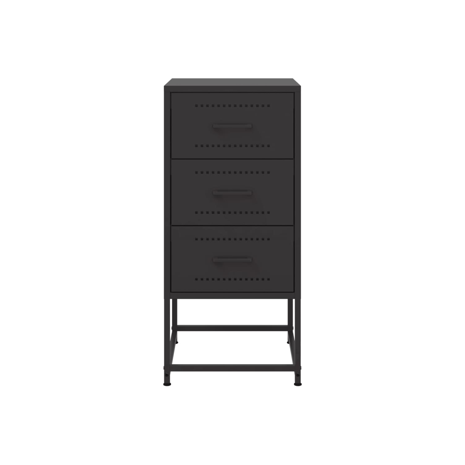 Armoire de chevet vidaXL en acier 36 x 39 x 78&nbsp;cm noir