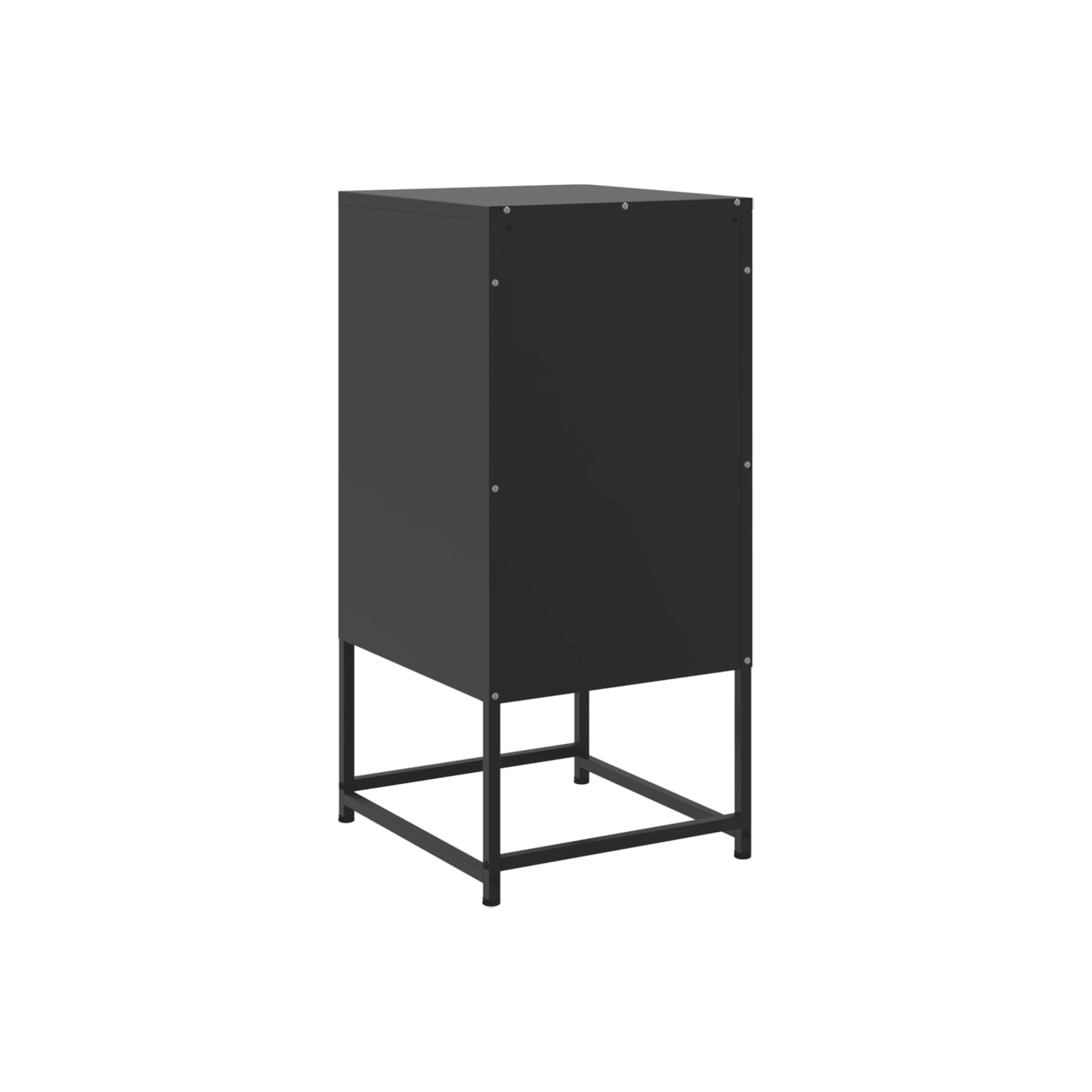 Armoire de chevet vidaXL en acier 36 x 39 x 78&nbsp;cm noir