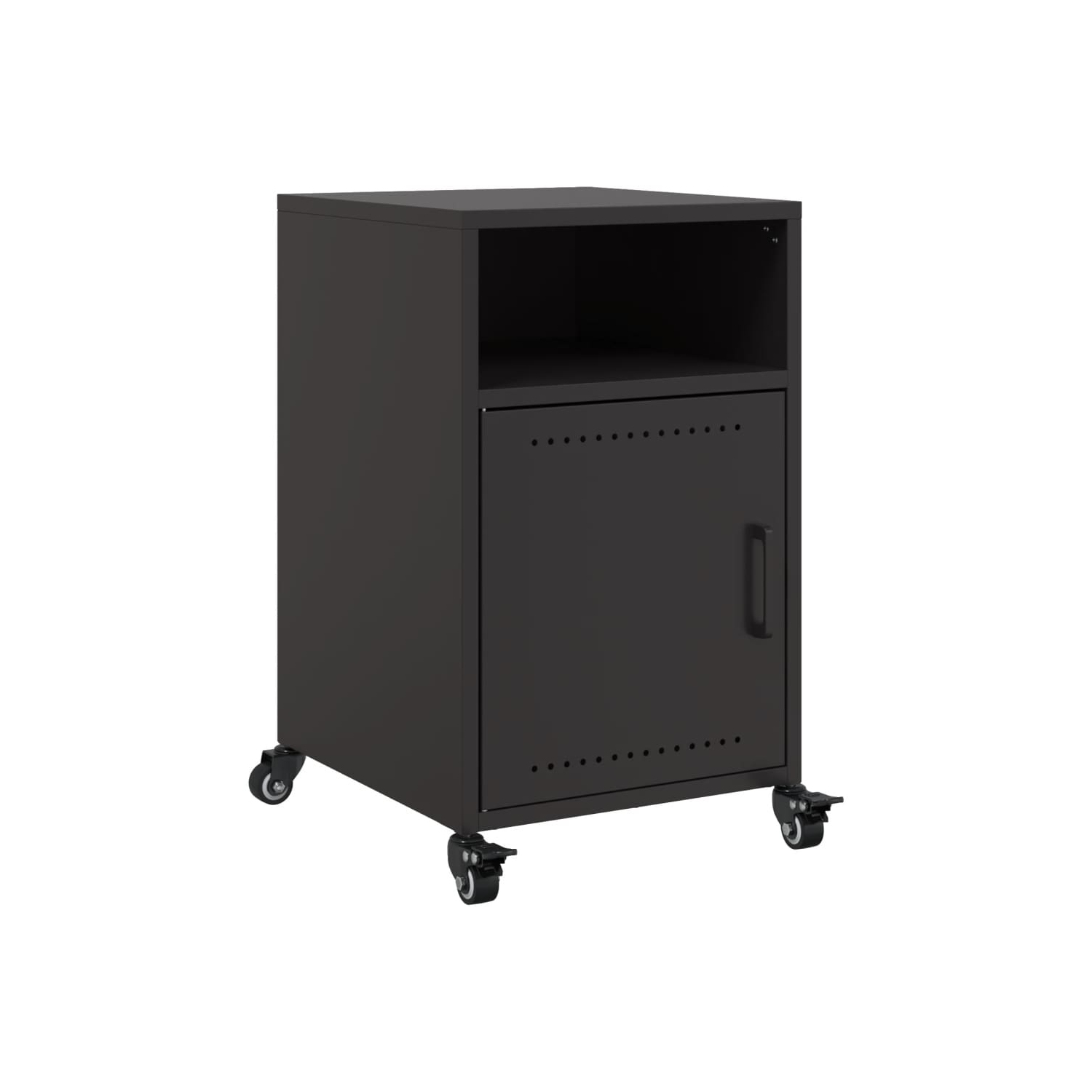 Armoires de chevet vidaXL 2 pièces en acier 36 x 39 x 59&nbsp;cm noir