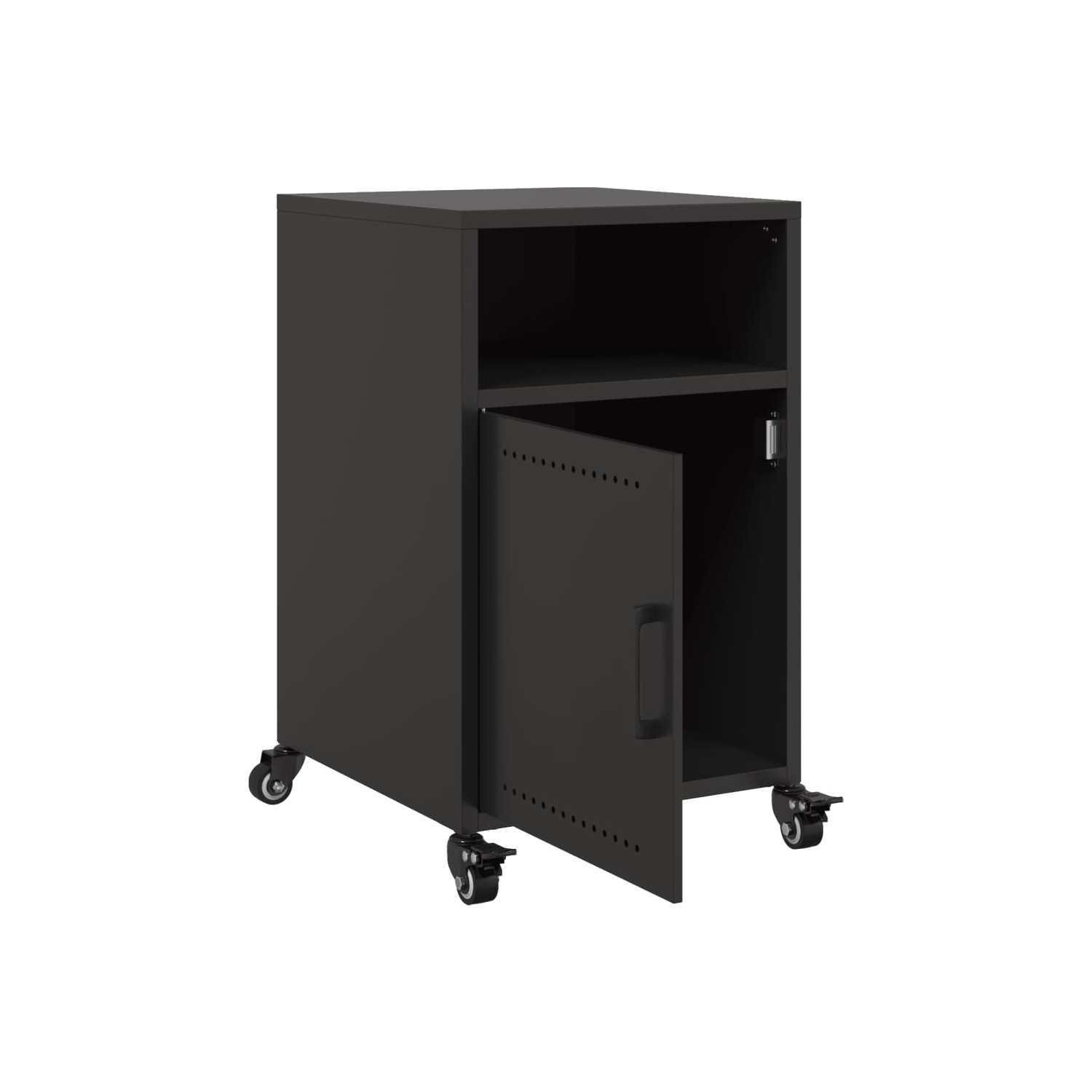 Armoires de chevet vidaXL 2 pièces en acier 36 x 39 x 59&nbsp;cm noir