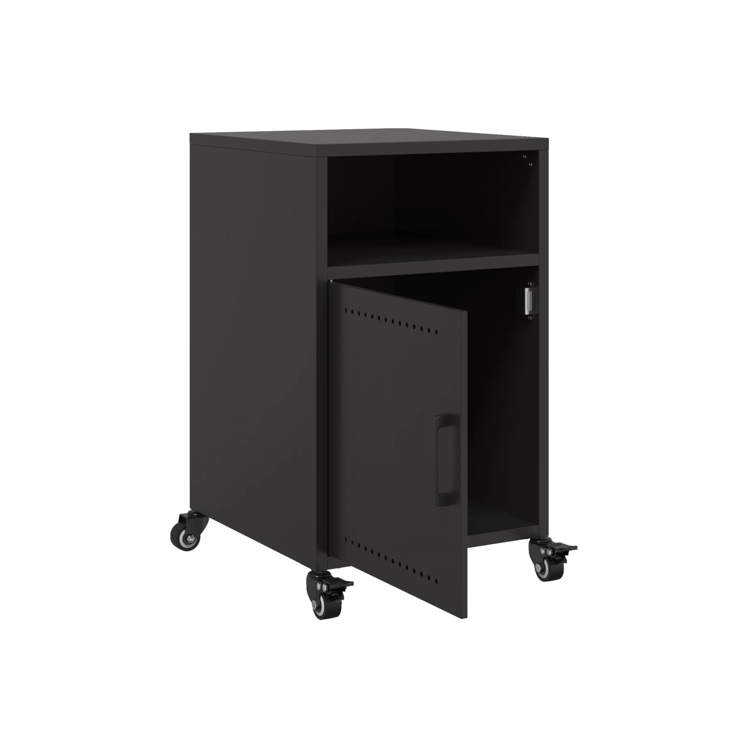 Armoire de chevet vidaXL en acier 36 x 39 x 59&nbsp;cm noir