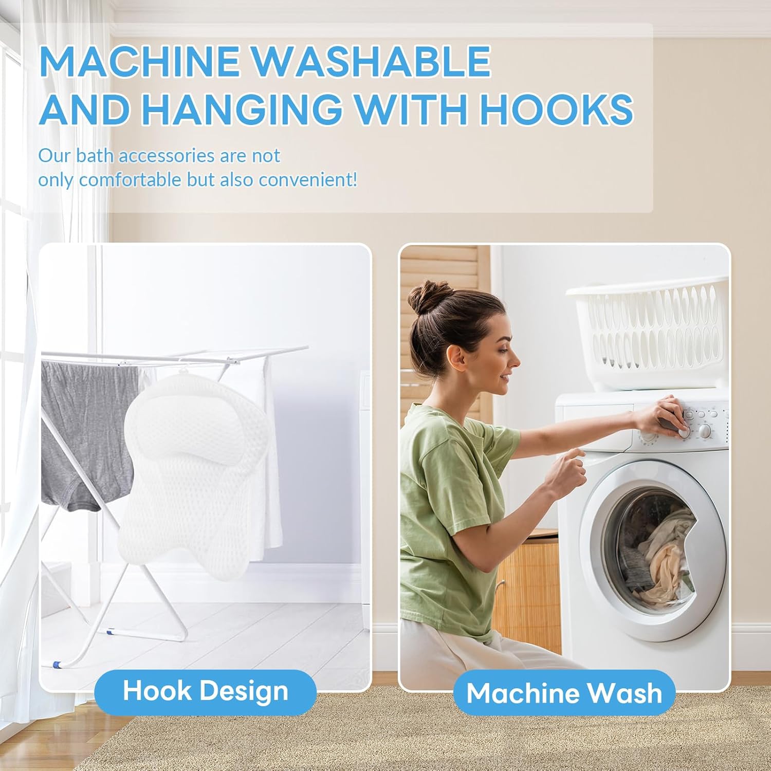 Oreillers de bain pour baignoire,Coussin de bain Oreiller de baignoire Appuie-tête et soutien dorsal avec tissu en filet et ventouses, Accessoires de