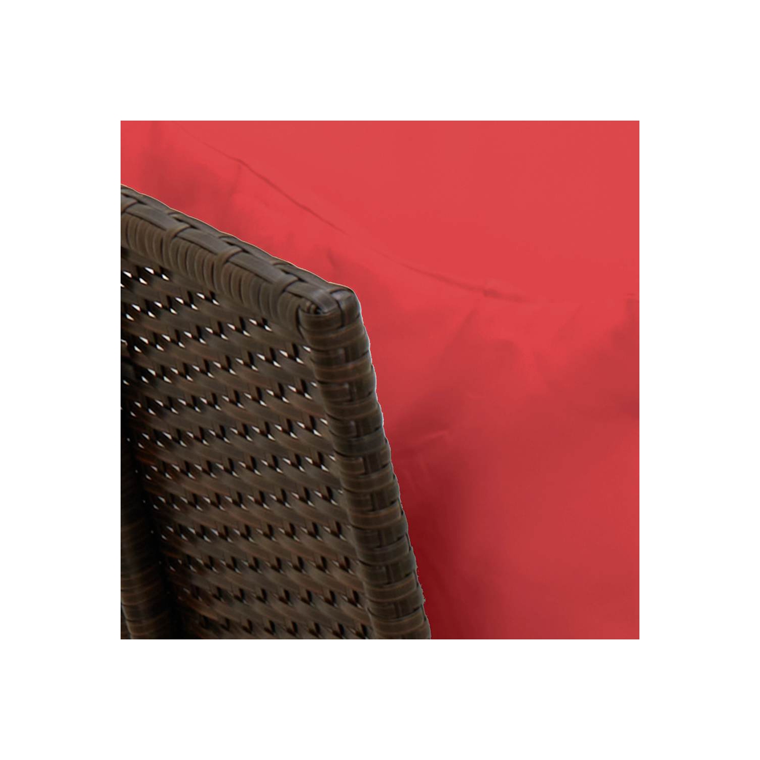 Divan de jardin vidaXL avec coussins en rotin de polyester brun