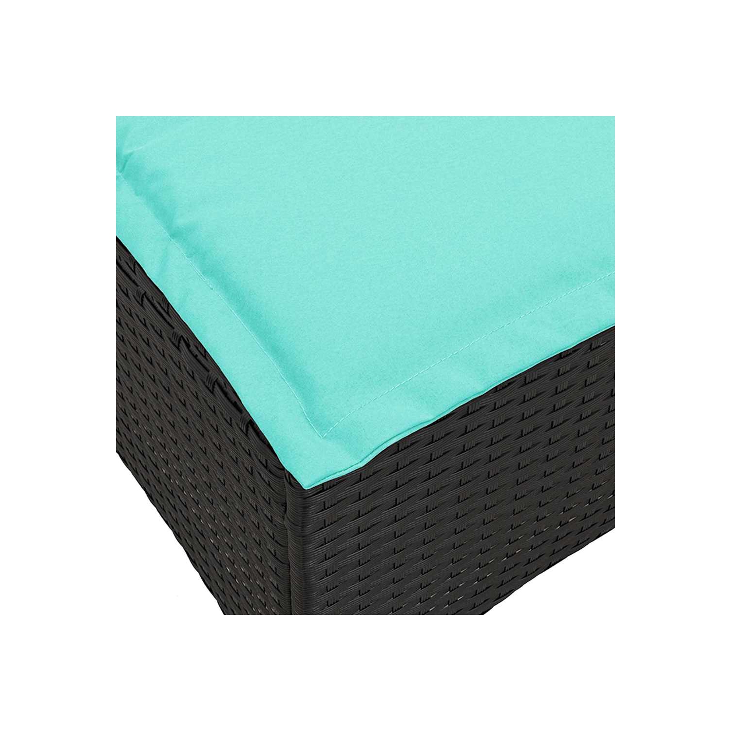 Ensemble de 3 pièces avec canapé de jardin et coussins en L en poly rotin noir VidaXL